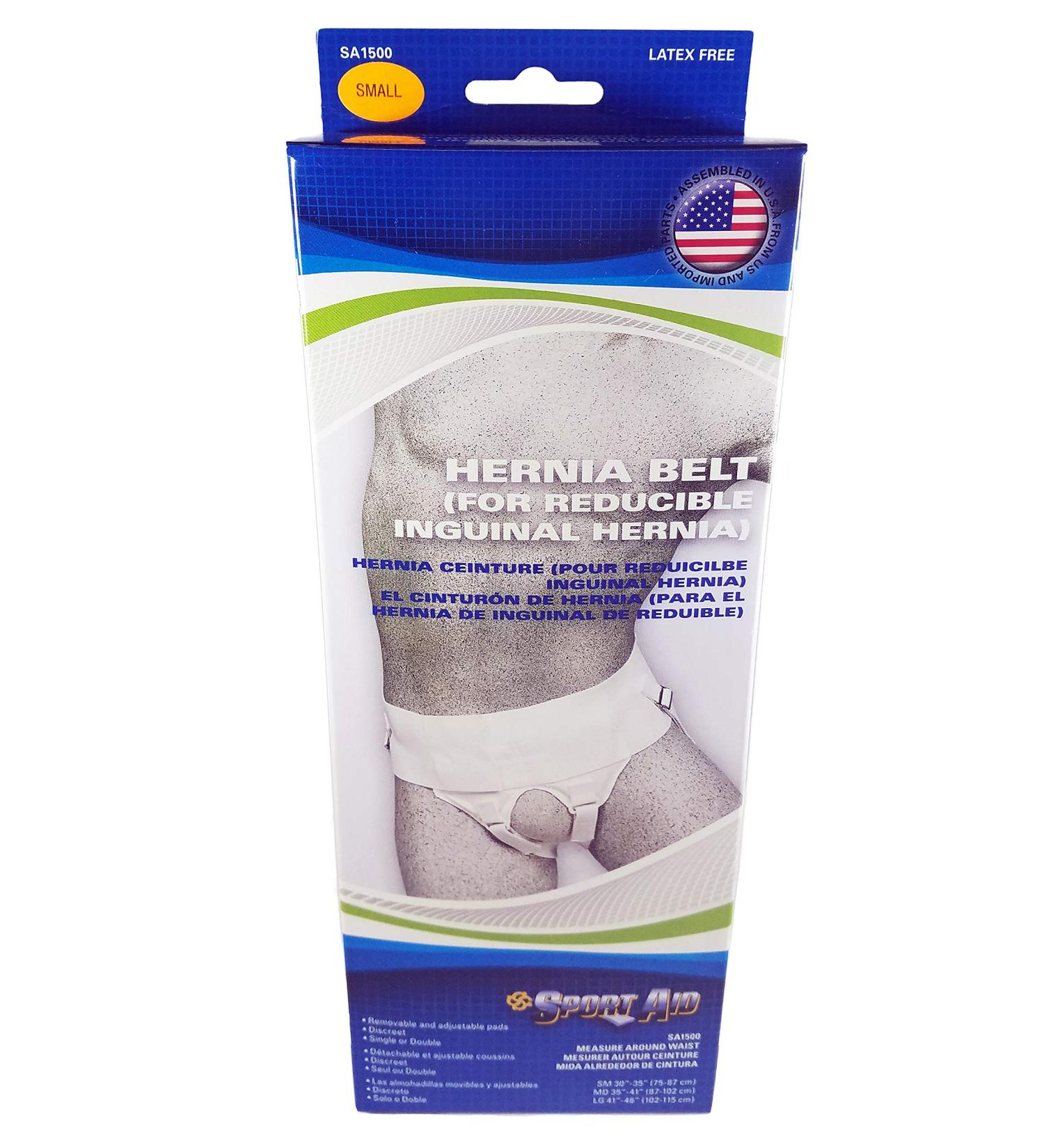 Hernia Truss Double for Men - White Size Small (30-35 Inches Waist) | Best International Shipping - Buy Online on GoSupps.com