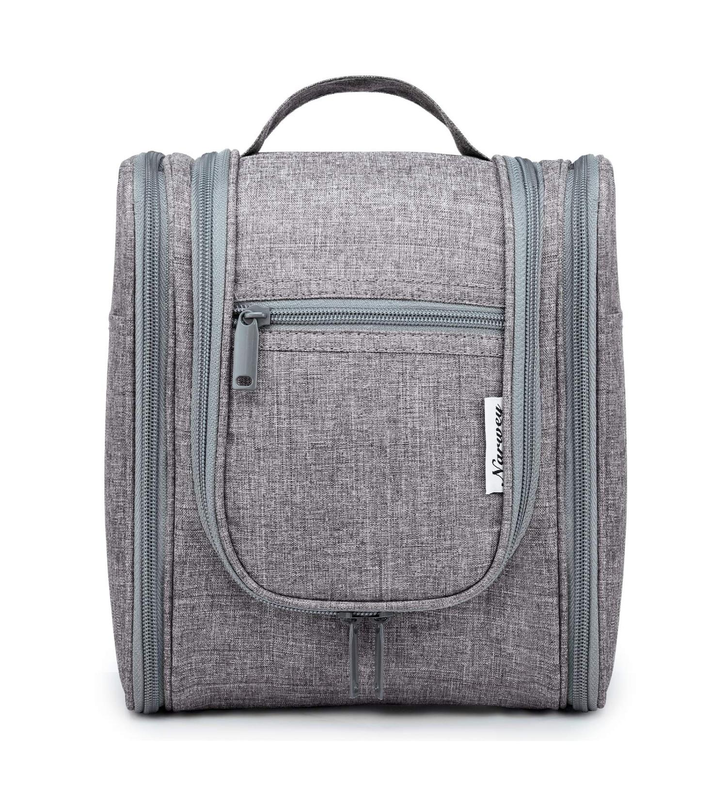 Narwey Travel Hanging Toiletry Wash Bag Makeup Organizer - Grey (Medium) | Women's Cosmetic Bag - Buy Online on GoSupps.com
