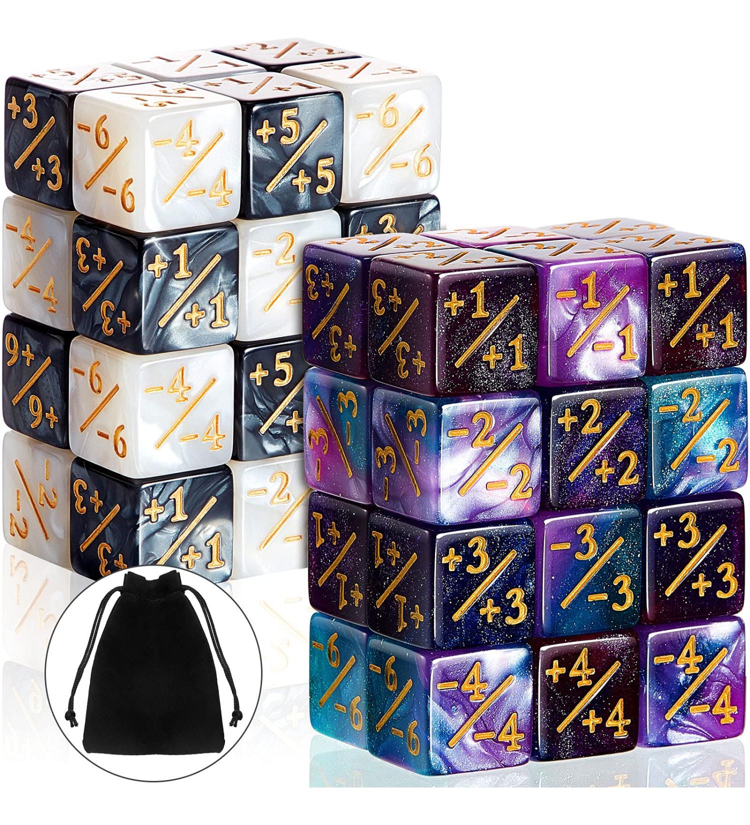 48-Piece Dice Counters Token Set w/ Storage Bags - MTG CCG Card Gaming Accessory - Buy Online on GoSupps.com