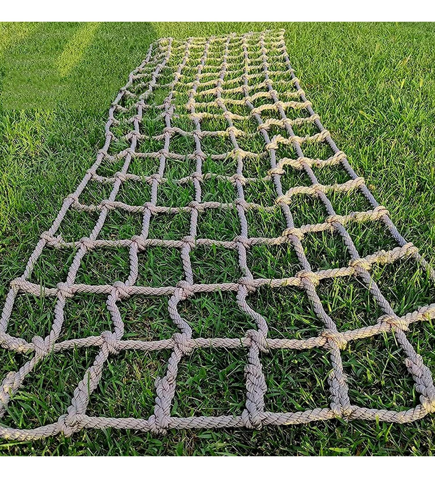 Durable Polyester Playground Net Heavy Duty Large Climbing Cargo Net Indoor and Outdoor Safety Protection Net Rope Ladder Swingset Treehouse(Size:3 * 4m(10 * 13ft)) () - Buy Online on GoSupps.com