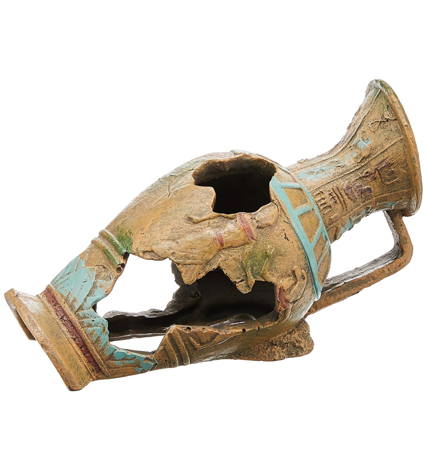 Rosewood Blue Ribbon Egyptian Urn Ornament - Elegant 1 Piece Decor for Home & Gifts | International Shipping - Buy Online on GoSupps.com