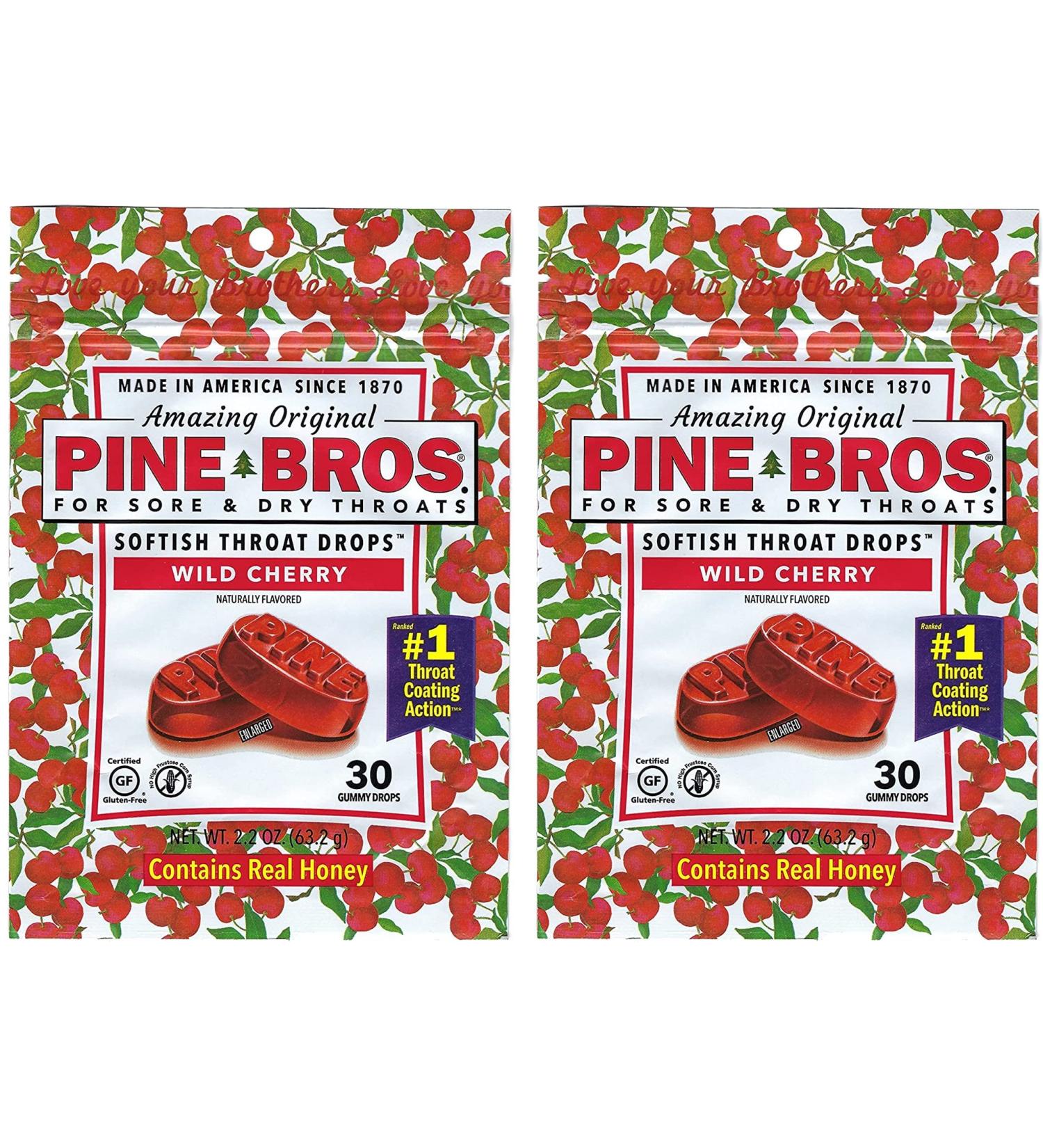 Pine Bros. Softish Throat Drops Value Pack Wild Cherry 30 ea (Pack of 2) - Buy Online on GoSupps.com
