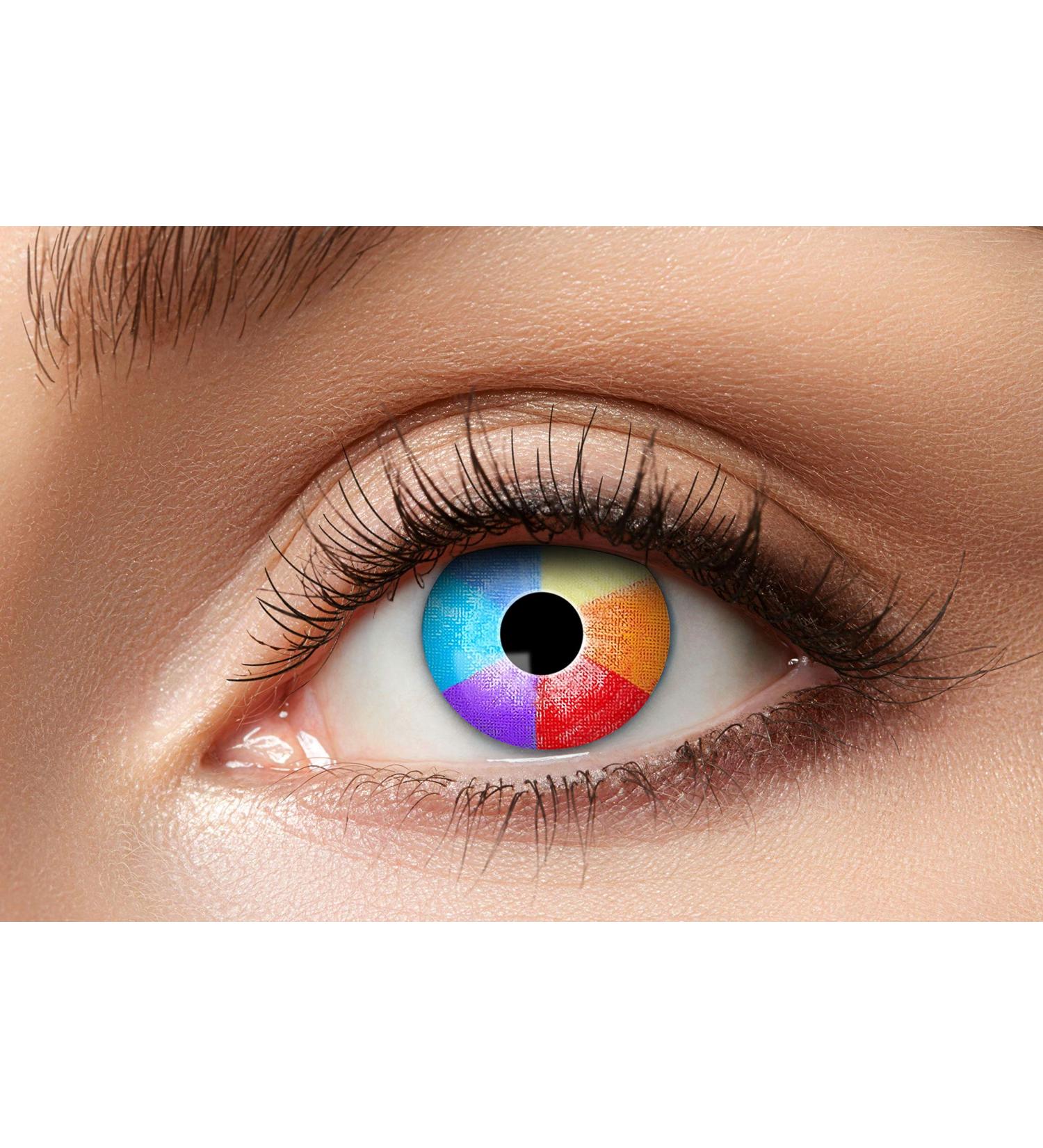 Buy Eyecatcher 84080341-759 Colored Contact Lenses - Rainbow 1 Pair for 12 Months - Perfect for Carnival & Halloween - International Shipping Available - Buy Online on GoSupps.com