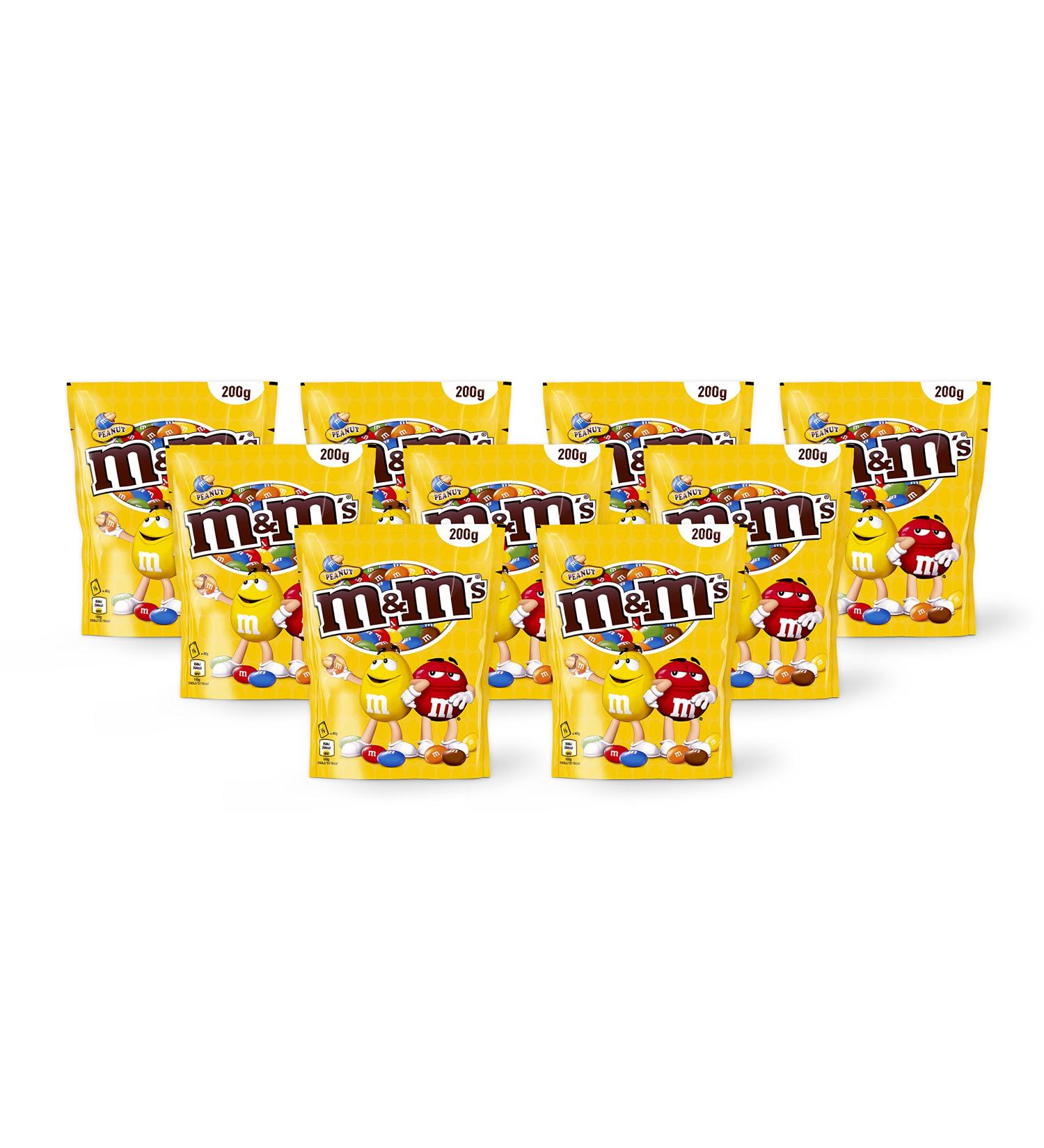  M&M's M&M's PEANUT - Peanut balls coated in milk chocolate - 200g bag (Pack of 9) - Buy Online on GoSupps.com