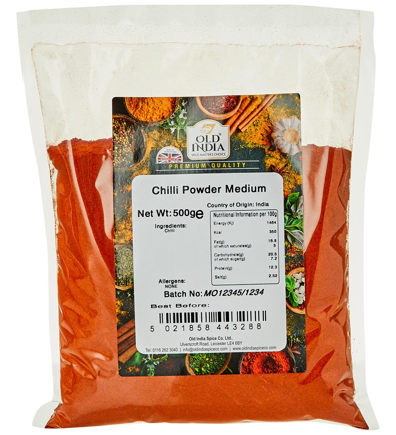 Old India Chilli Powder Medium 500g - Authentic Indian Spice Blend | 500g - Buy Online on GoSupps.com