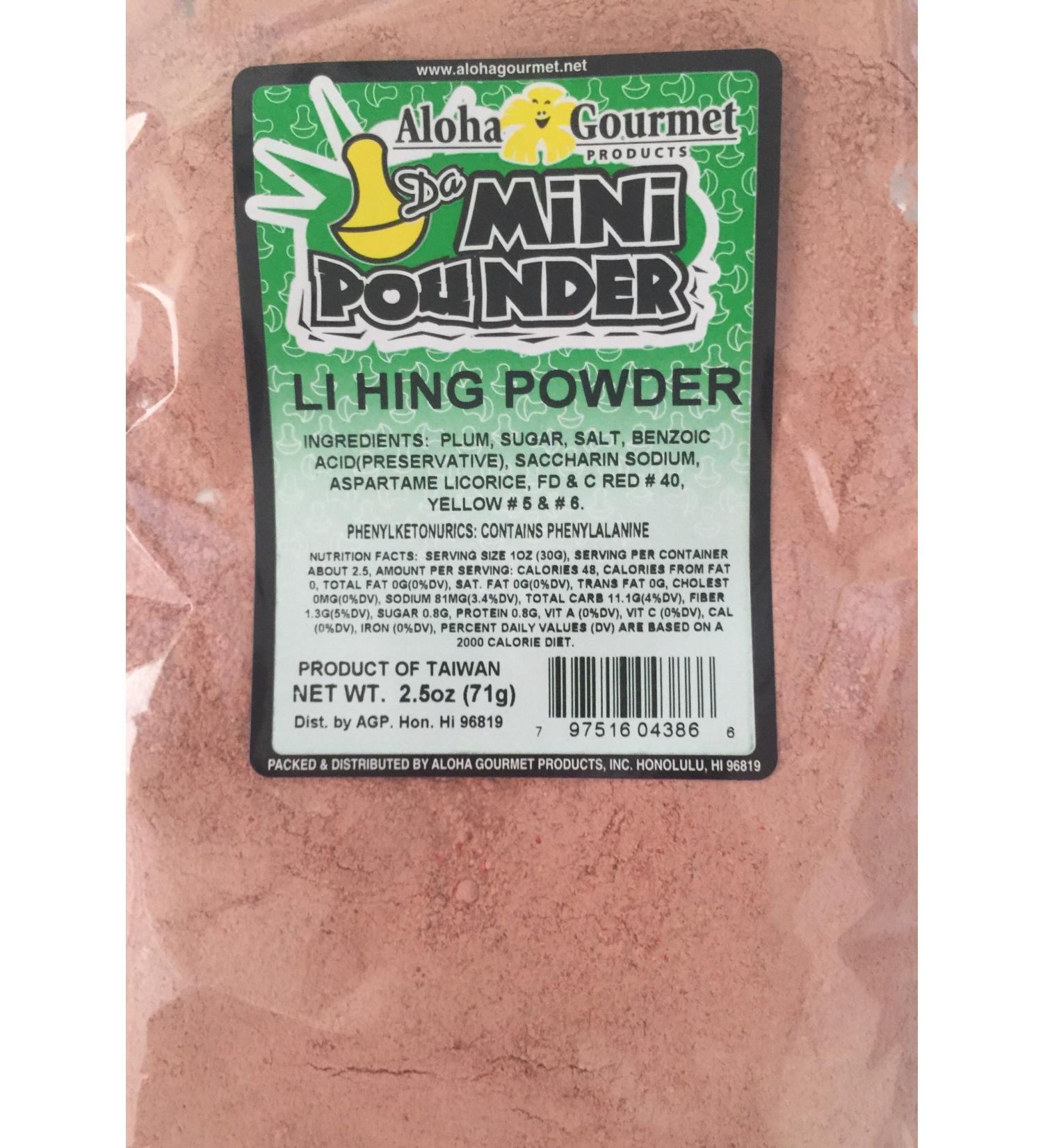 Aloha Gourmet Da Mini Pounder Li Hing Powder 2.5 oz. bag
