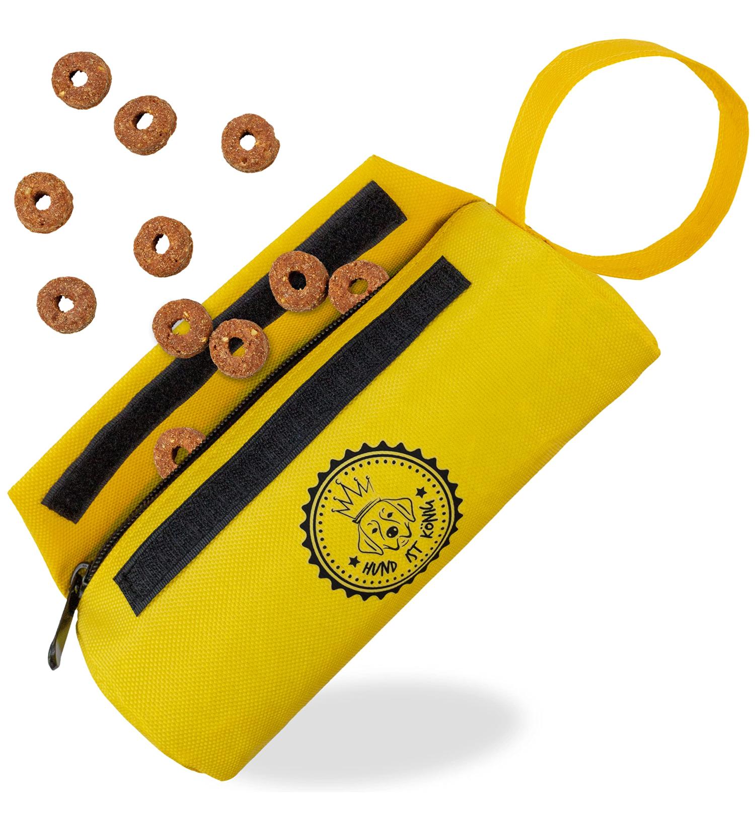 Dog is K nig Feed Bag for Dogs - Dummy for Training All Breeds - Includes Treats & Training Book - Sun Yellow Feed Dummy - Buy Online on GoSupps.com