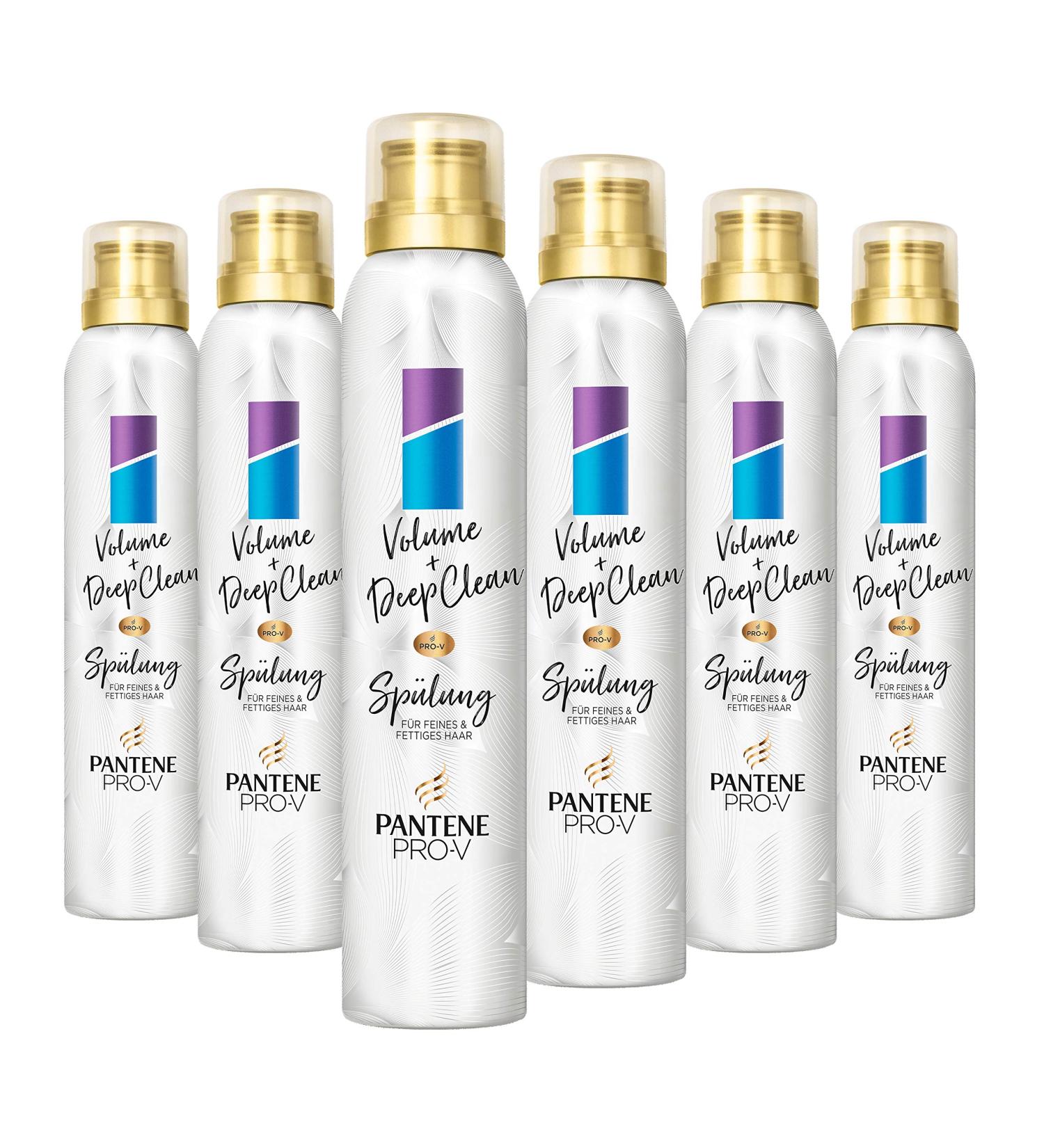 Pantene Volume + Deep Clean Foam Conditioner 180ml (6 x 180 ml)