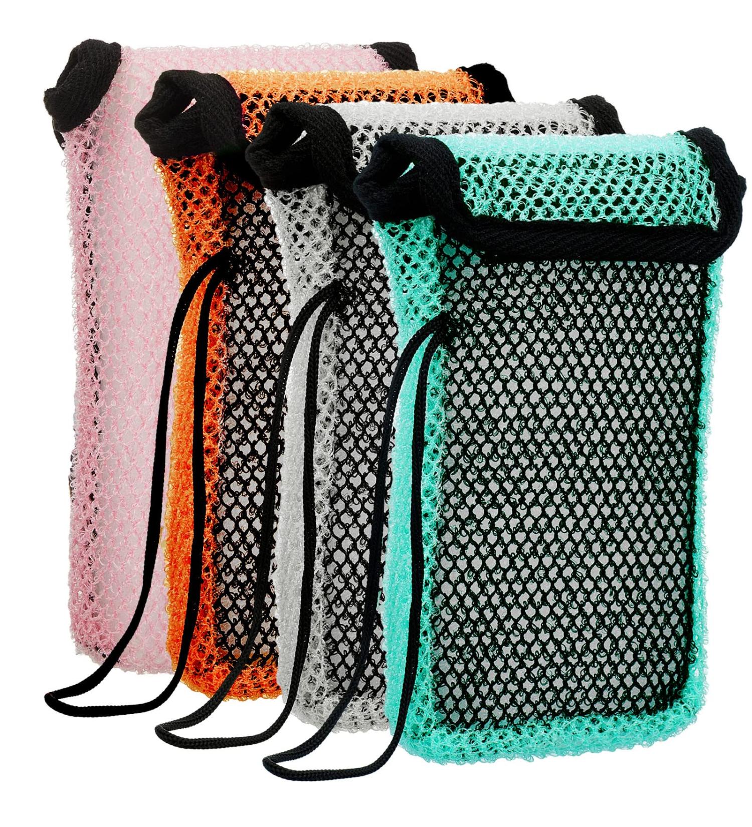 4 Pcs Bar Soap Pouches - Exfoliating Net Bags for a Deeper Scrub and Lather - Buy Online on GoSupps.com