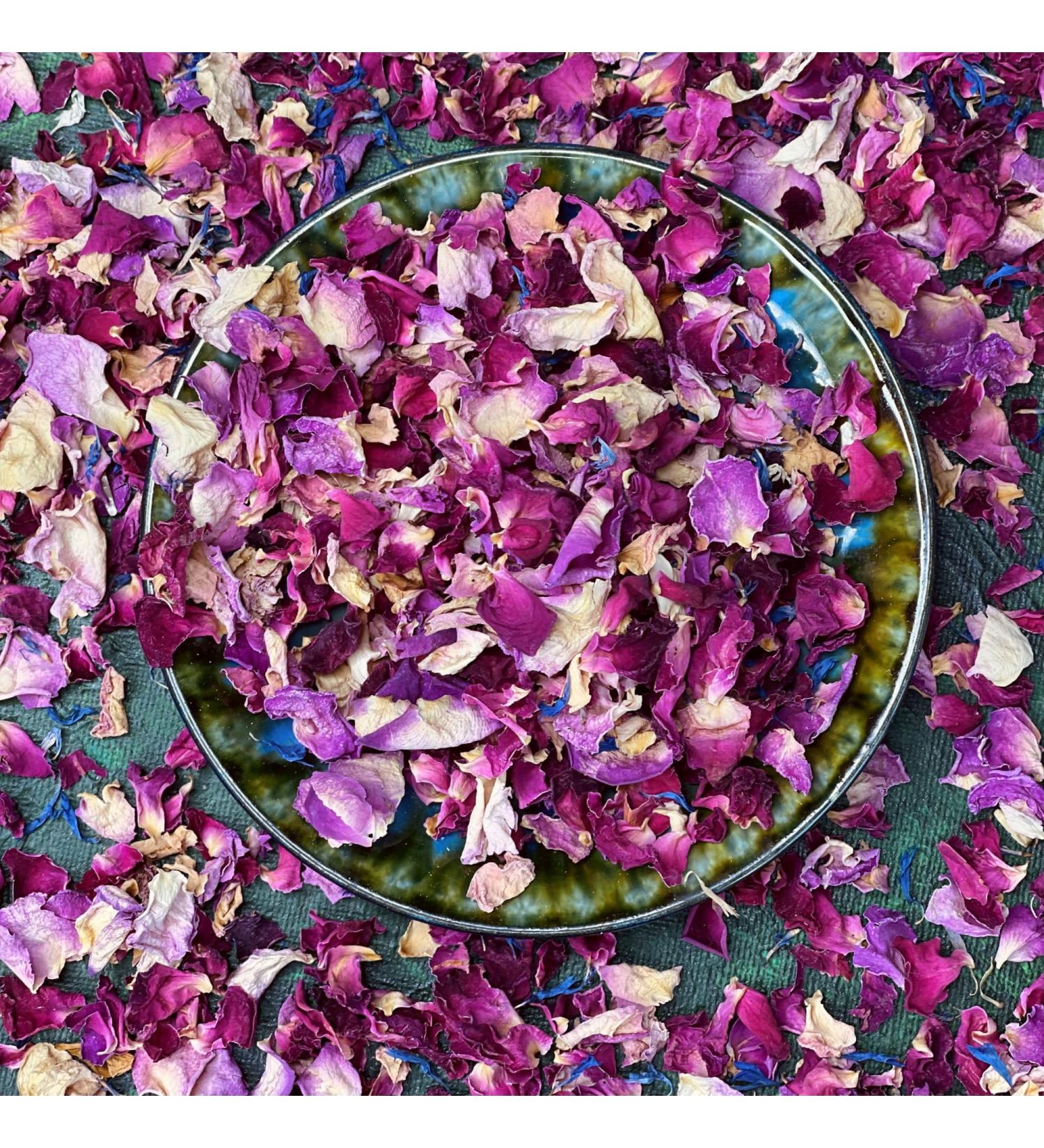 Edible 'Enchanted Forest' Pink Red and Burgundy Rose with Blue Cornflower Dried Flower Petal Mix - 50g - Food Grade - Culinary - Cake - Bake - Decoration (184) Cornflower 50g - Buy Online on GoSupps.com