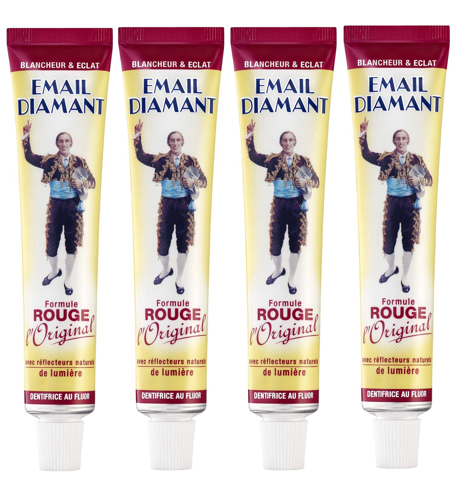 Email Diamond Toothpaste Formula Rouge - Original 75ml (4 Pieces) | Premium Whitening & Dental Care - Buy Online on GoSupps.com