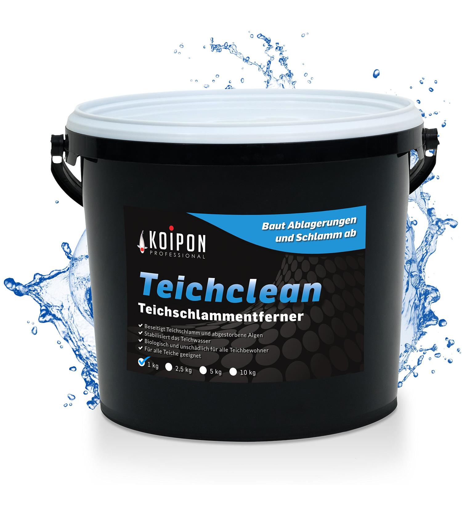 Koipon Teichclean 1 kg - Effective Pond Sludge Remover for Fish & Garden Ponds | Biological Cleaning of Leaves Mud & Deposits - Buy Online on GoSupps.com