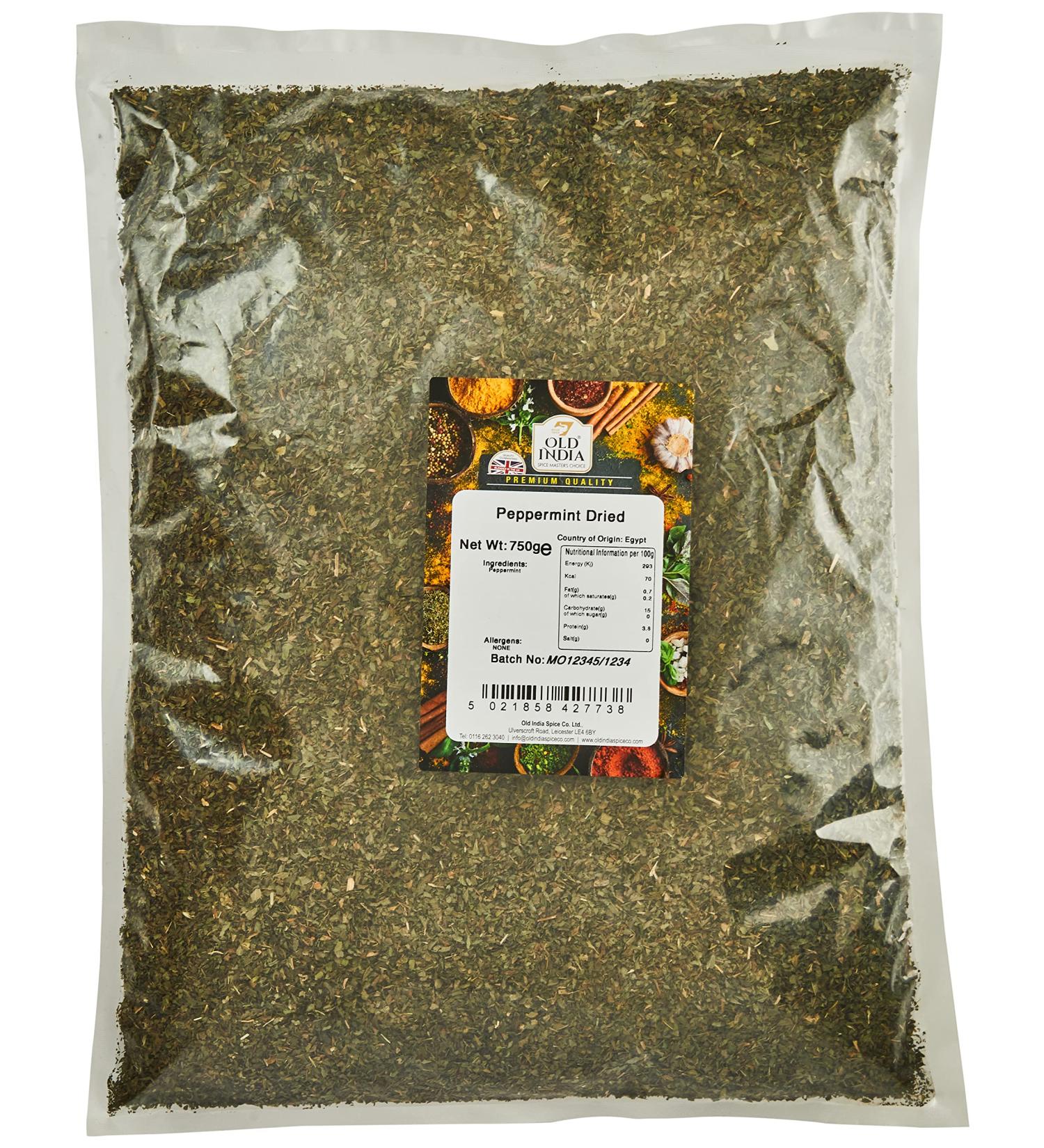 Old India Peppermint Dried 750g - Premium Quality Herbal Tea Ingredient - Buy Online on GoSupps.com
