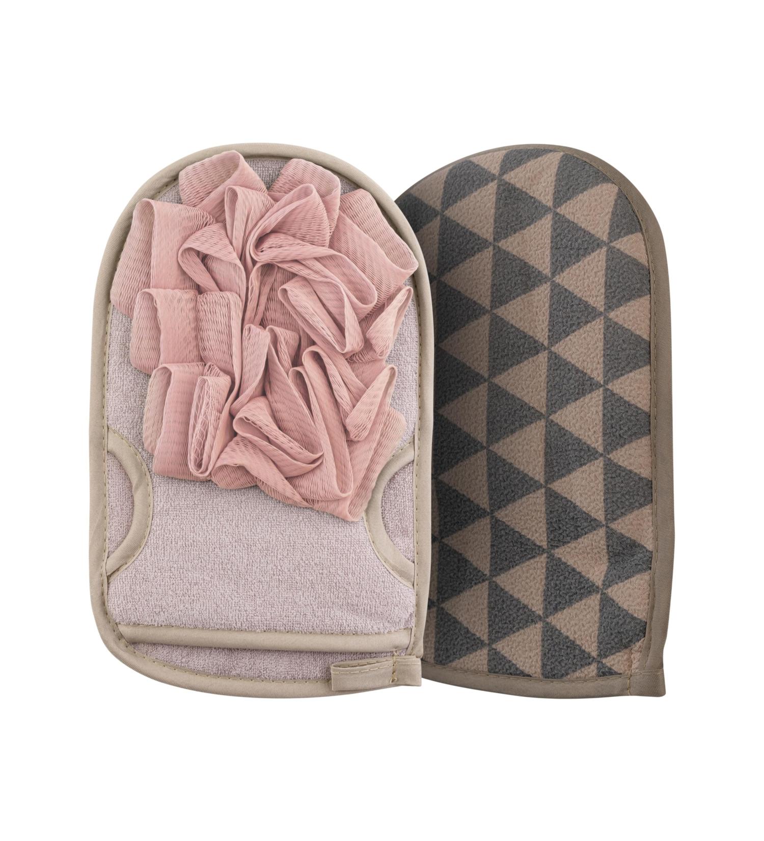 Double-Sided Bath Sponges for Women & Men - Loofah Shower Puffs & Scrubbies - Pink Bath Gloves for Ultimate Clean - Buy Online on GoSupps.com