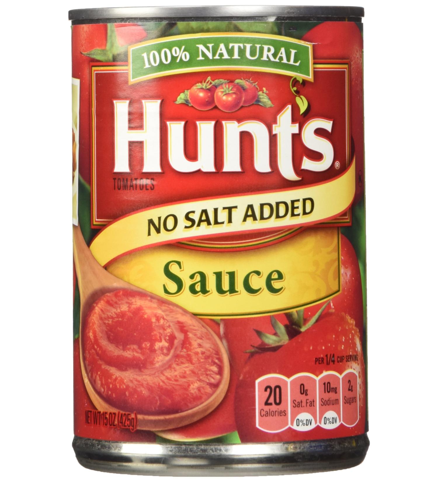 Hunt's No Salt Added Tomato Sauce 15oz Can - Pack of 6 | Buy Online - Buy Online on GoSupps.com