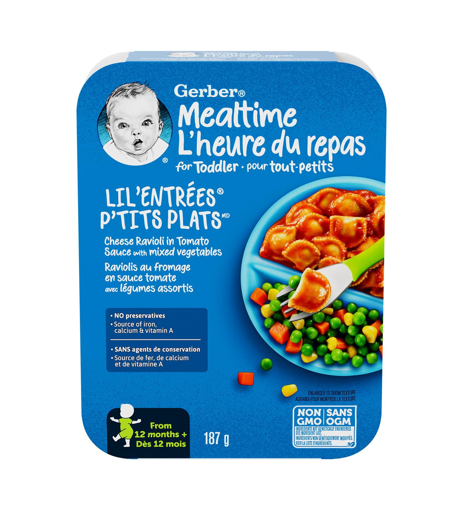 GERBER MEALS Cheese Ravioli In Tomato Sauce With A Full Toddler Serving of Mixed Veggies Source Of Iron Calcium & Potassium No Preservatives Artificial Colours Or Flavours 8 Boxes 1.5 kg Unflavored - Buy Online on GoSupps.com