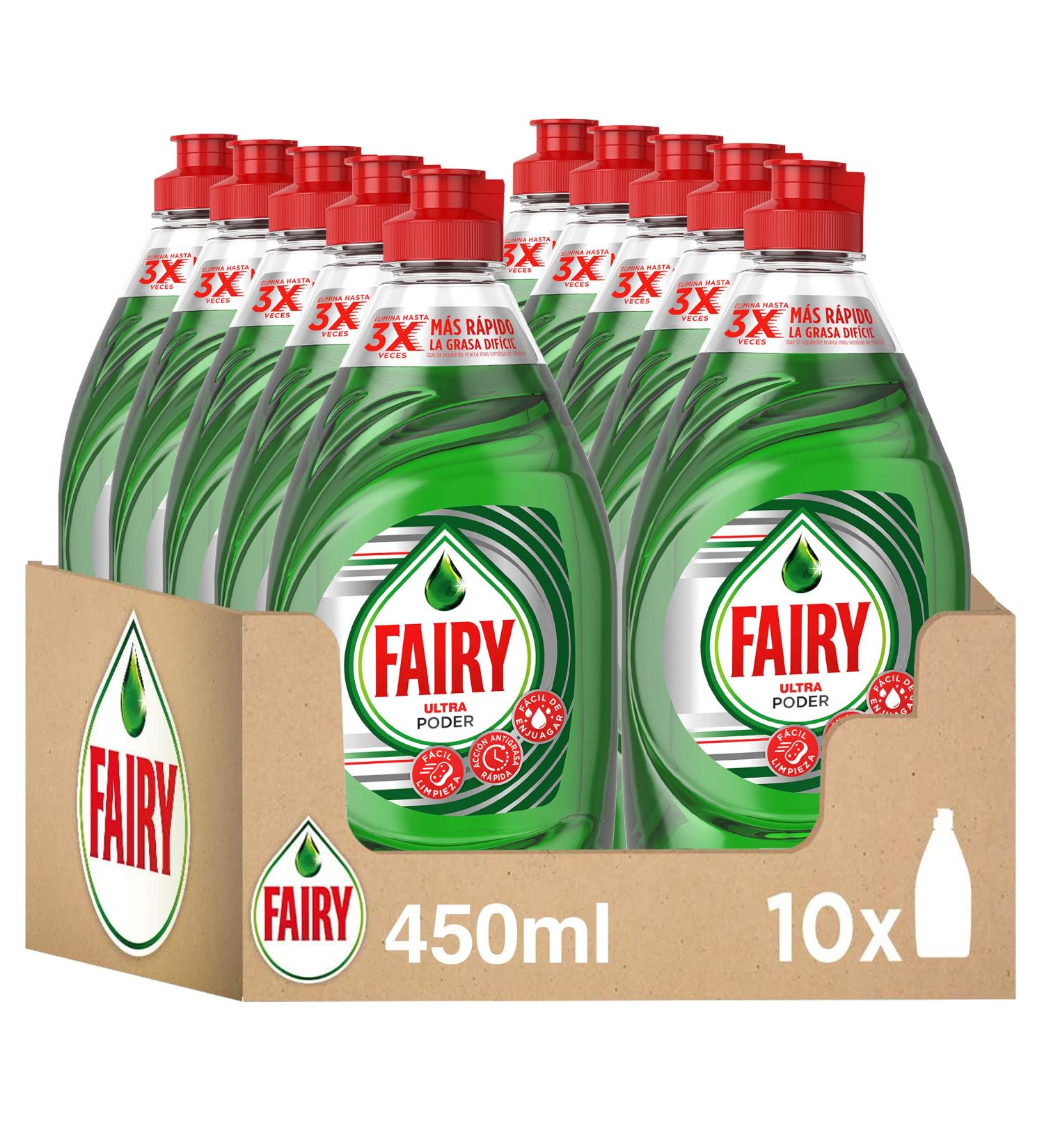 Fairy Ultra Power Hand Dishwasher 4.5L - 10x450ml | Ultimate Anti-Grease Solution for Effortless Cleaning - International Shipping Available - Buy Online on GoSupps.com