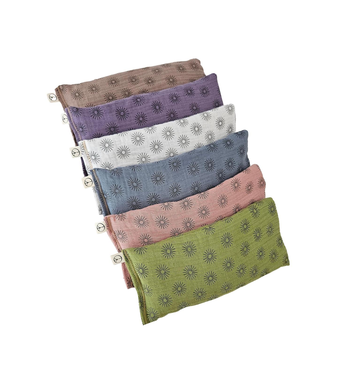 Peacegoods Unscented Eye Pillows (Pack of 6) for Yoga, Meditation, Headache Relief - Cotton & Flax Seed Fill, Weighted, Soft & Soothing - Variety of Colors - Buy Online on GoSupps.com