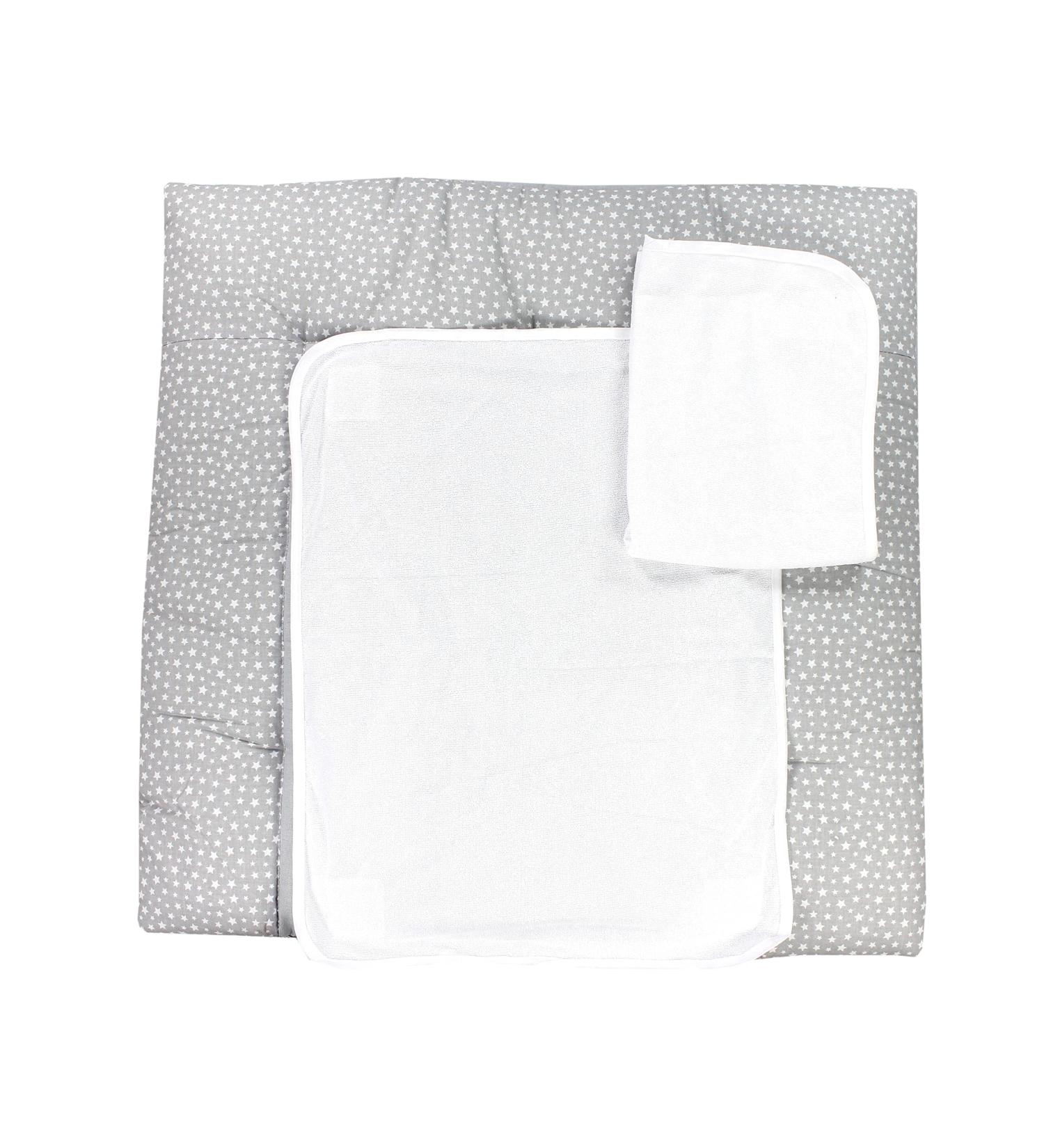Tuptam Changing Pad with 2 Terry Covers - Model Mar02579 Constellation White/Gray 75x85 cm - Premium Baby Care Essentials - Buy Online on GoSupps.com