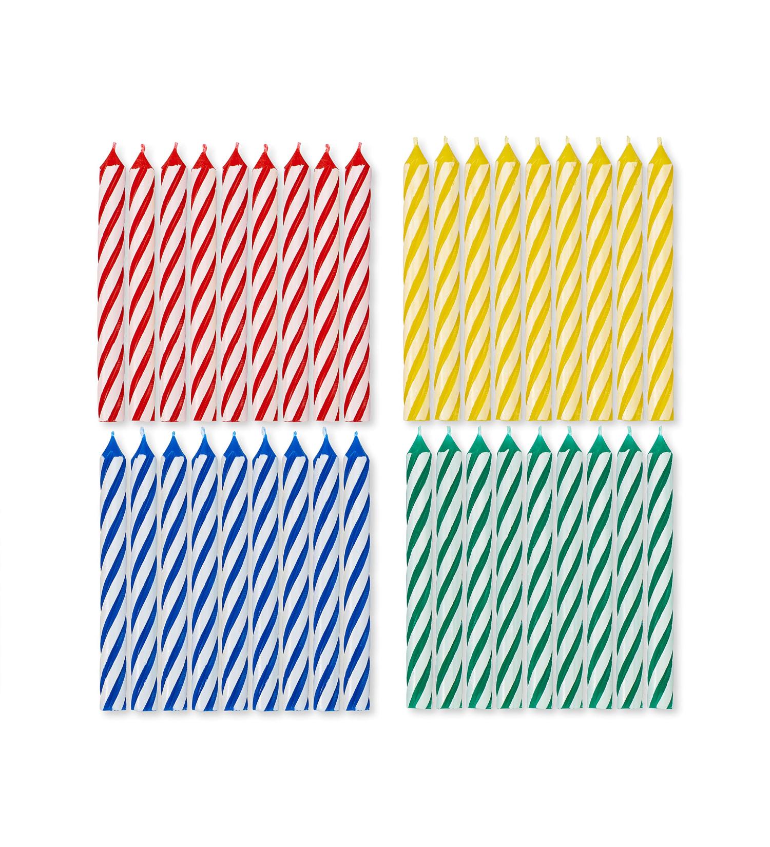 American Greetings Large Multicolored Spiral Birthday Candles - 36 Count - Buy Online on GoSupps.com
