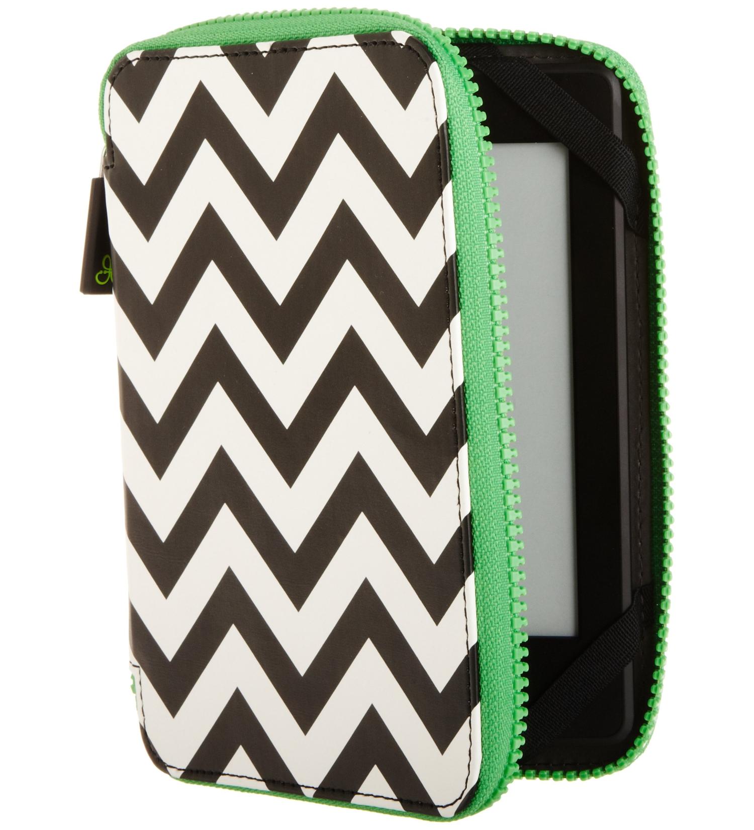 PUNCHCASE Leslie Hsu Ace Zip Around Cover Black/White Chevron - Kindle Paperwhite & Touch - Buy Online on GoSupps.com
