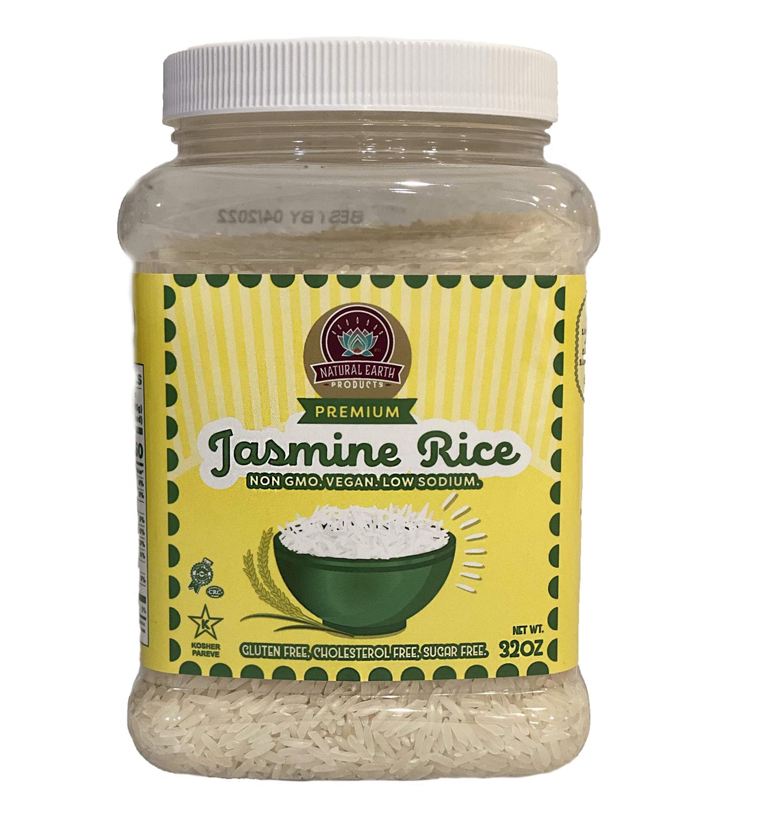 White Jasmine Rice - Gluten Free, Non GMO, Sugar Free, Kosher Certified - 32 Oz (Single) - Buy Online on GoSupps.com