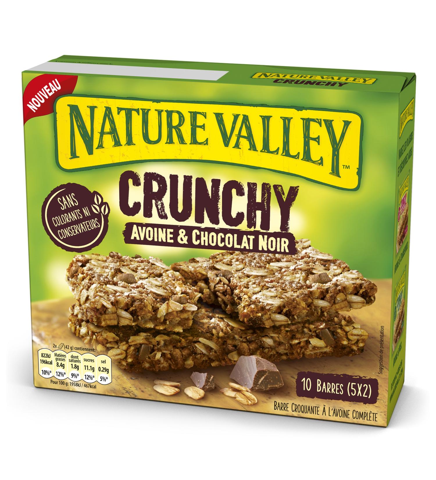 Nature Valley - Crunchy Oat & Chocolate Cereal Bars - 10 Bars (5x2 Bars)