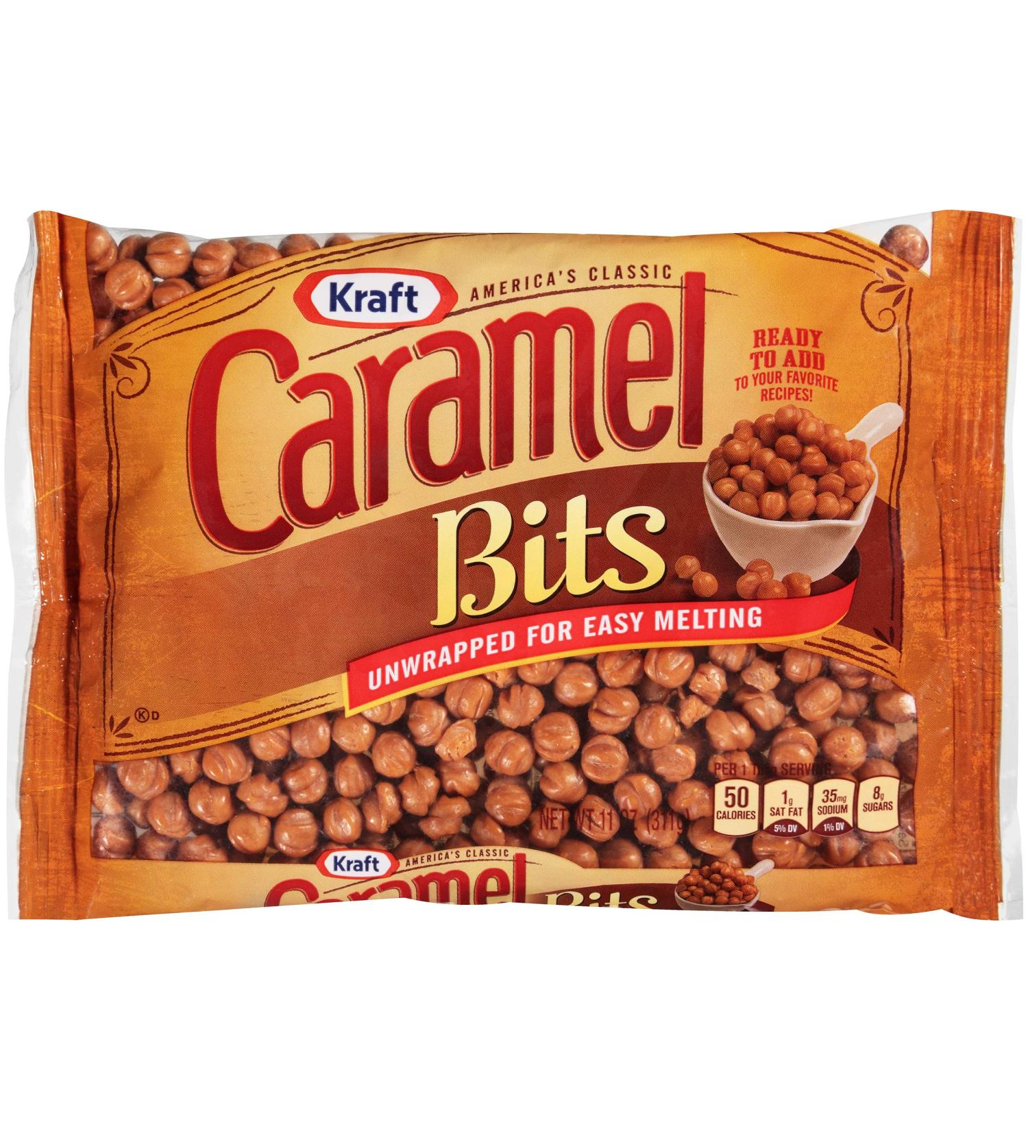 Kraft Caramel Bits 11 oz - Conveniently Packaged Caramel morsels for Baking and Snacking - Buy Online on GoSupps.com
