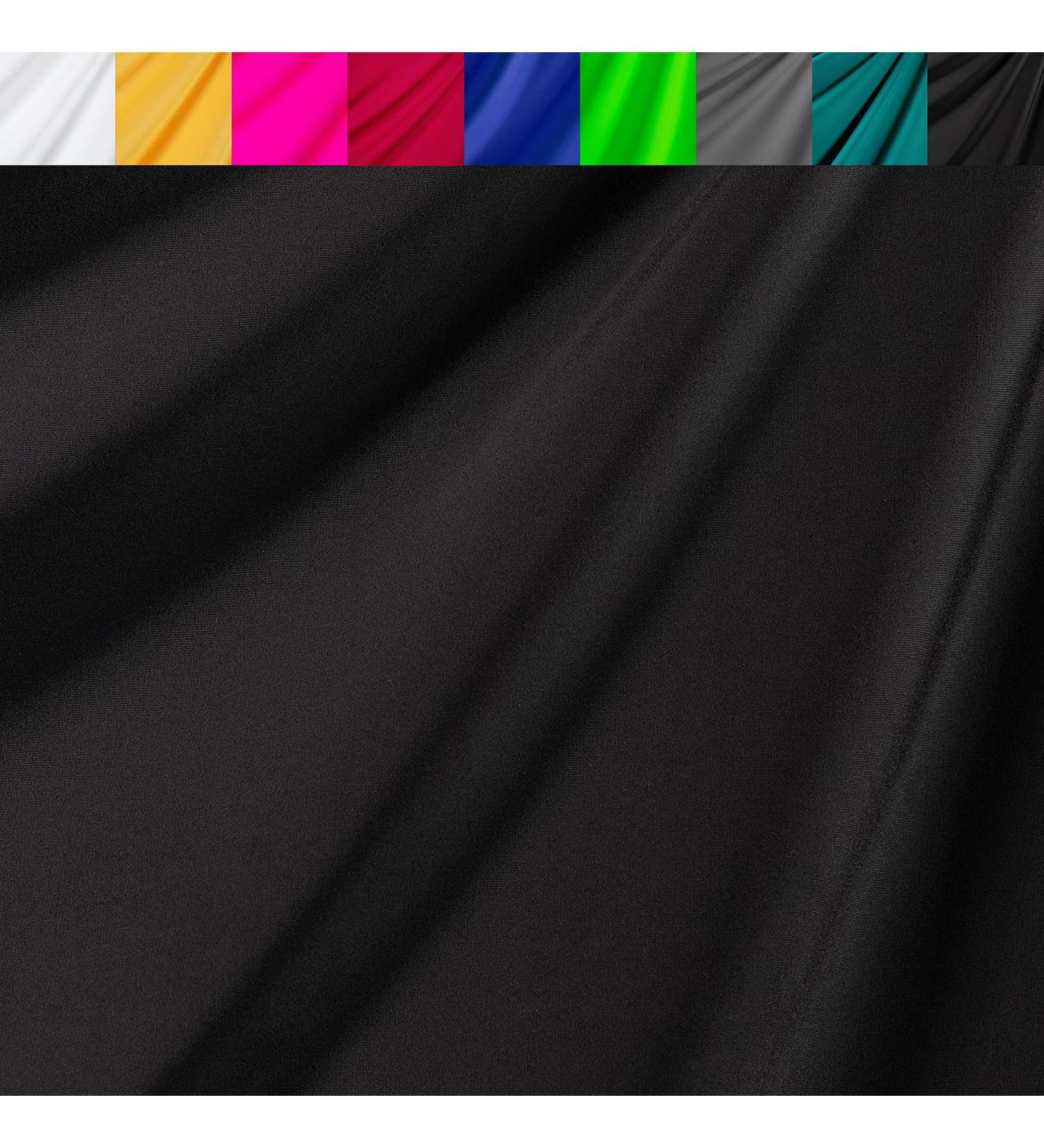 FabricLA Nylon Spandex Matte Tricot Fabric for Swimwear 230 GSM - Black - 4 Way Stretch Fabric - 58/60 Inches (150 cm) Wide - Use as Sportswear  Dancewear  Yoga Wear  and Swimsuit - 1 Yard 1 Yard Black - Buy Online on GoSupps.com