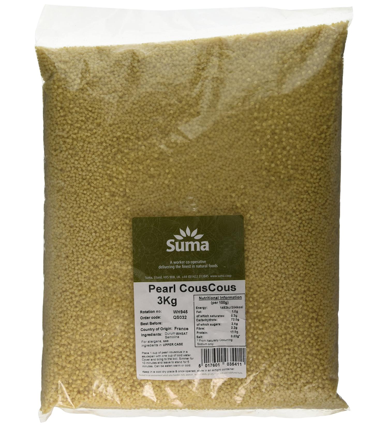 Suma Pearl Couscous 3kg - Premium Quality Mediterranean Pasta - Buy Online on GoSupps.com