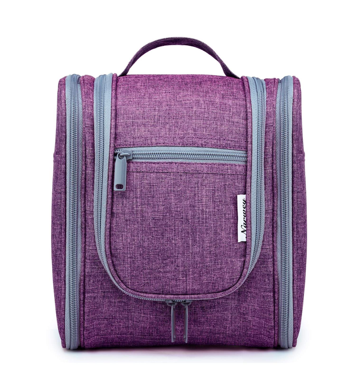 Women's Purple Travel Toiletry Wash Bag & Makeup Organizer - Medium Size - Buy Online on GoSupps.com