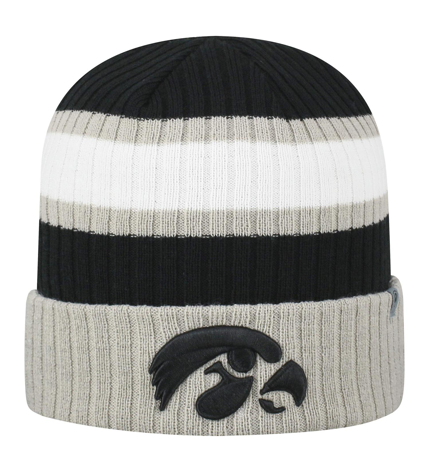 Top of the World NCAA Sub Zero Cuffed Knit Beanie Hat Iowa Hawkeyes One Size