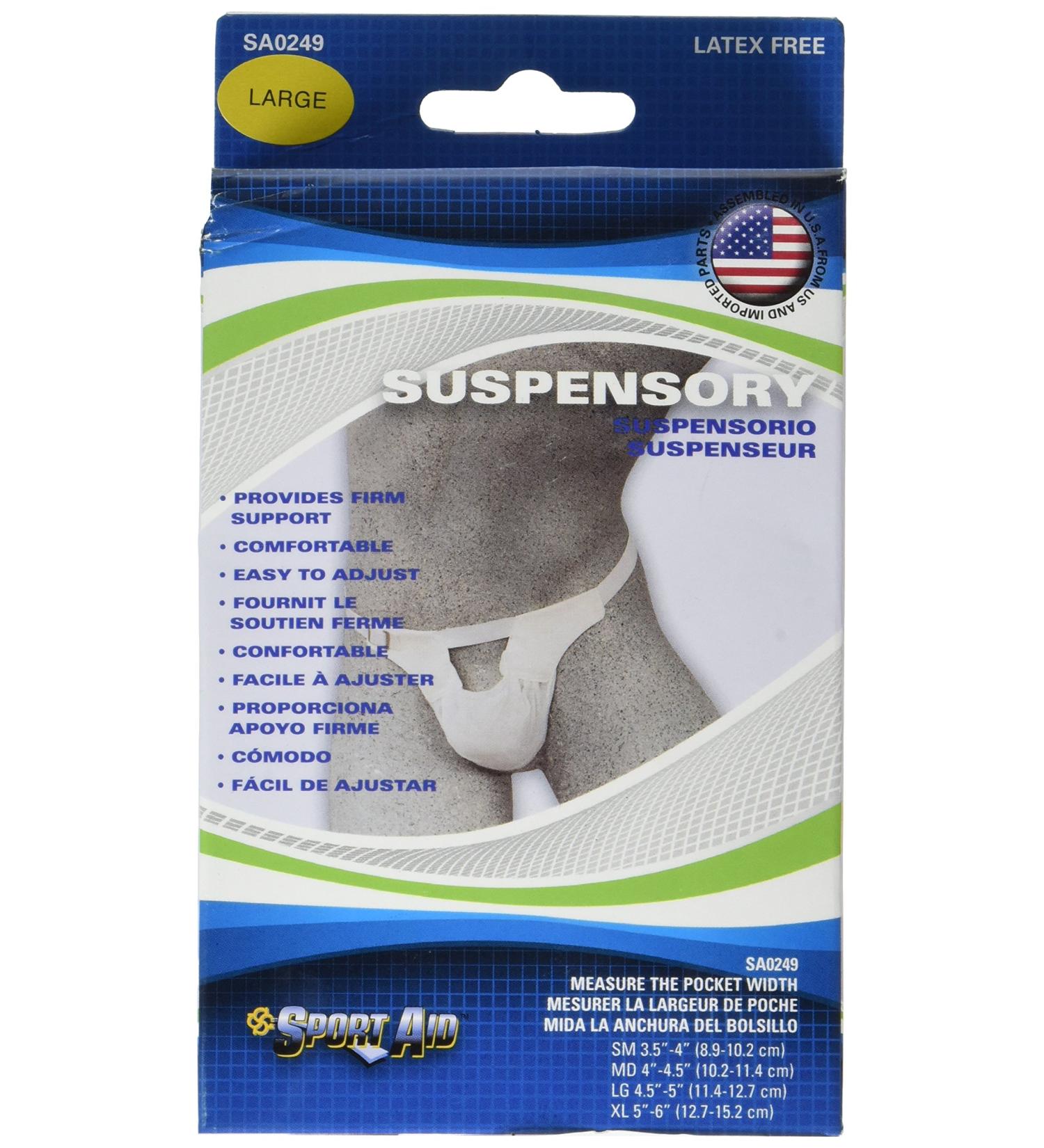 SportAid Suspensory with Elastic Waist Band  Large