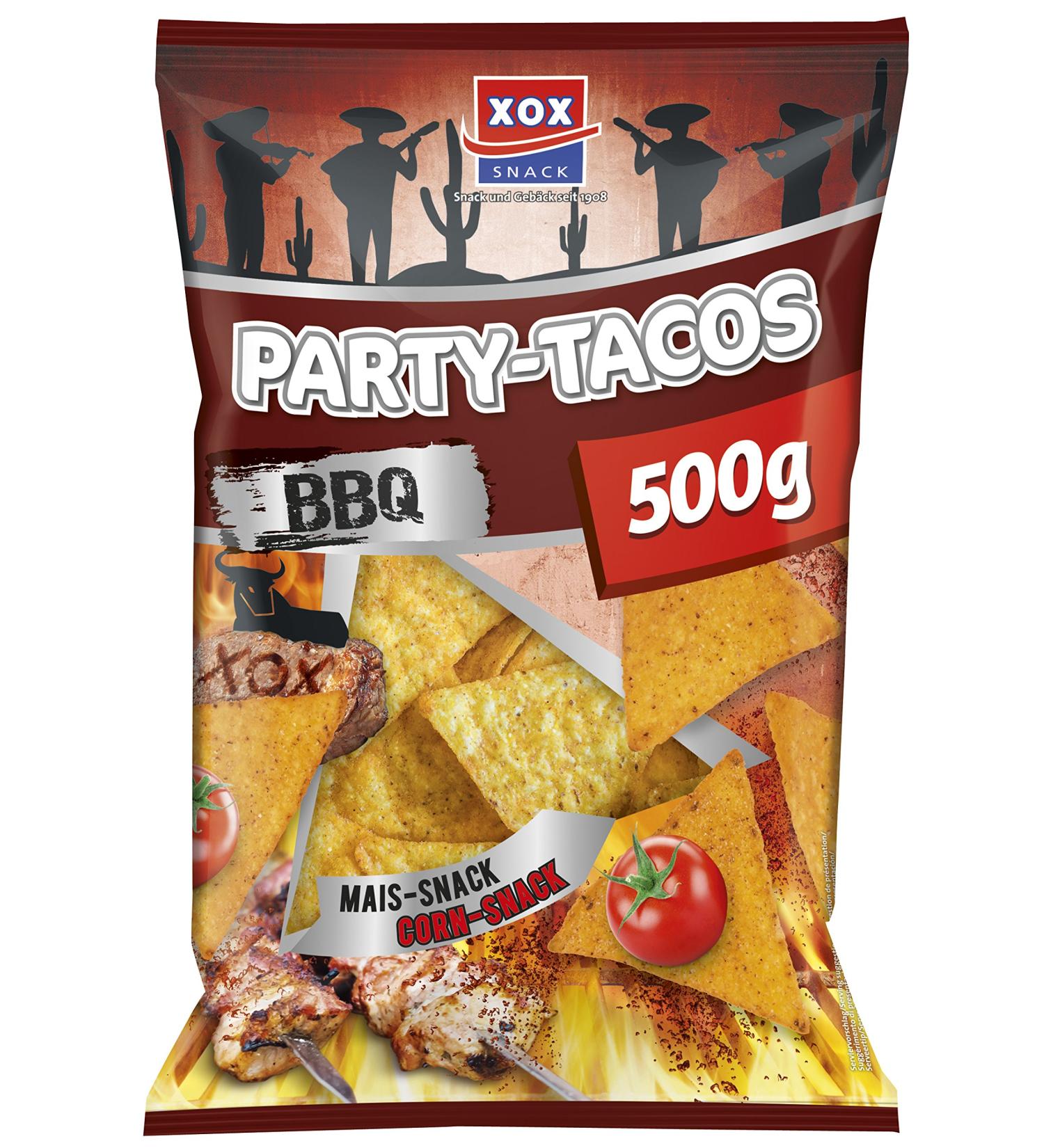 XOX Party Tacos Barbecue - 3 Pack (1500g) | Delicious International Shipping - Buy Online on GoSupps.com