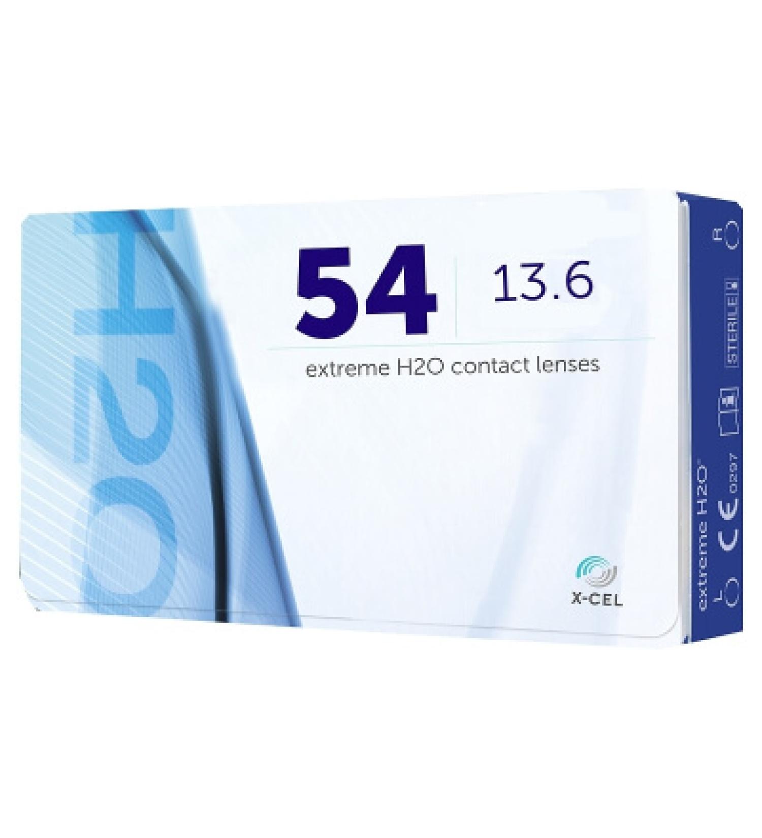 Extreme H2O 54% - 13.60 contact lenses - Pack of 6