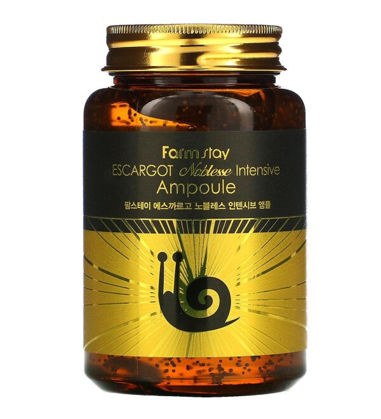 Farmstay Escargot Noblesse Intensive Ampoule 250ml - Revitalize & Hydrate - Buy Online on GoSupps.com