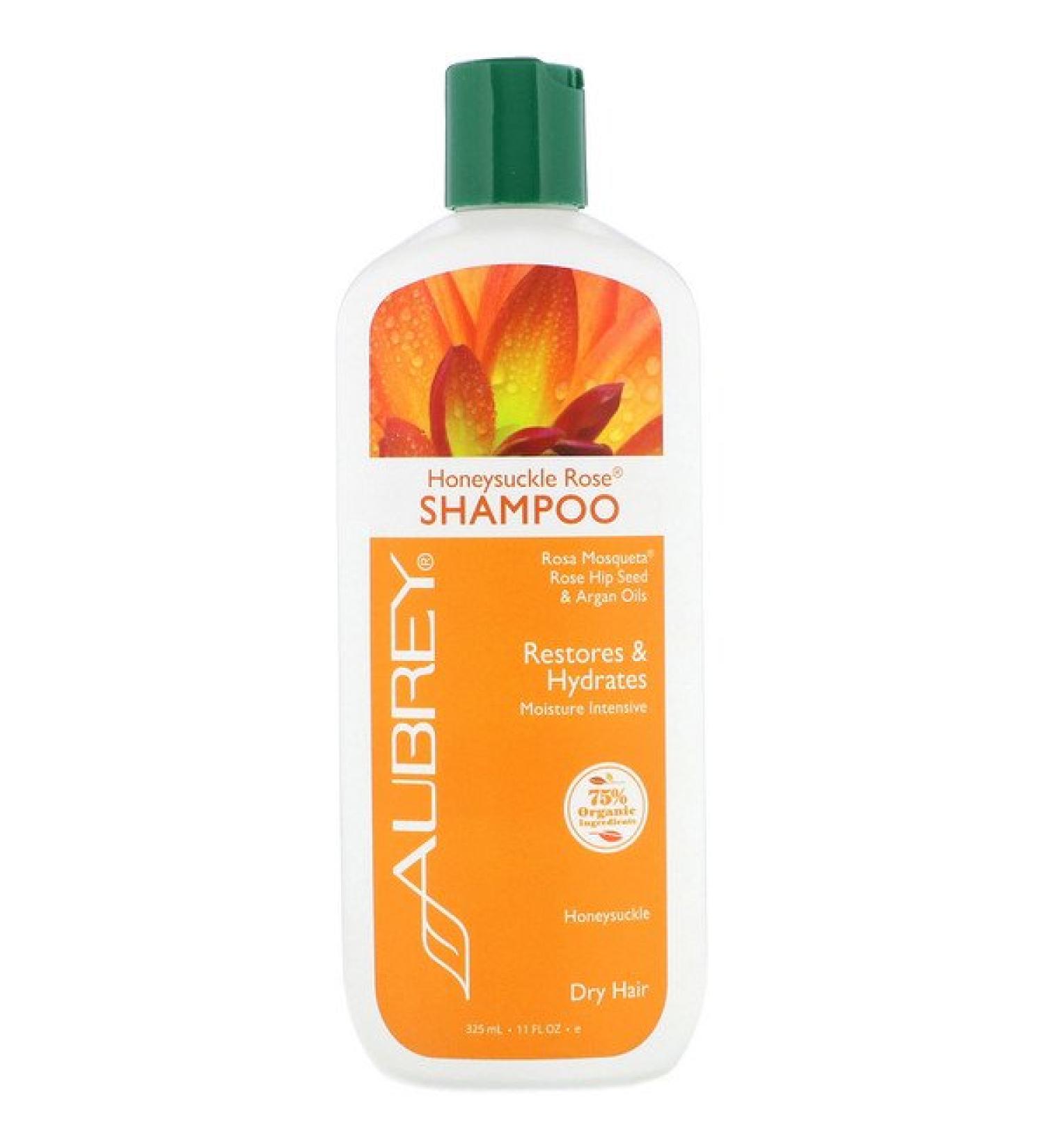 Aubrey Organics Honeysuckle Rose Shampoo Moisture Intensive Dry 11 fl oz (325 ml)