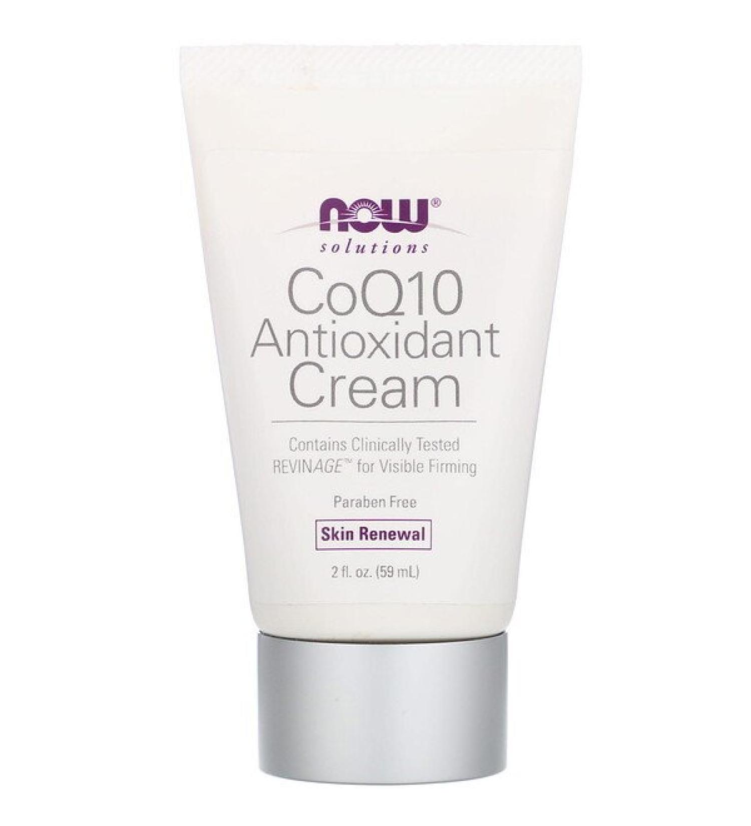 Now Foods Solutions CoQ10 Antioxidant Cream 2 fl oz (59 ml)
