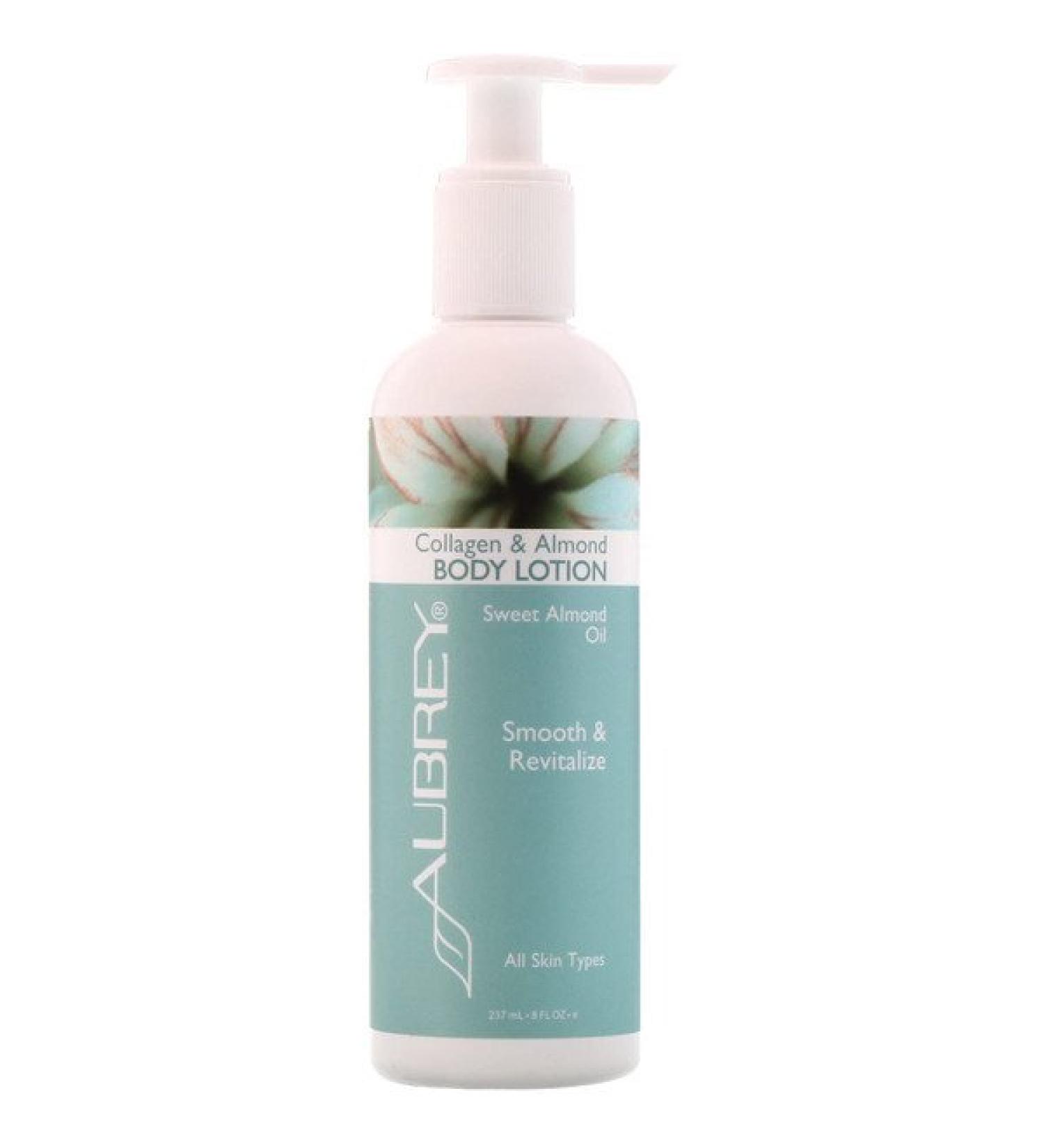 Aubrey Organics Body Lotion Collagen & Almond All Skin Types 8 fl oz (237 ml)
