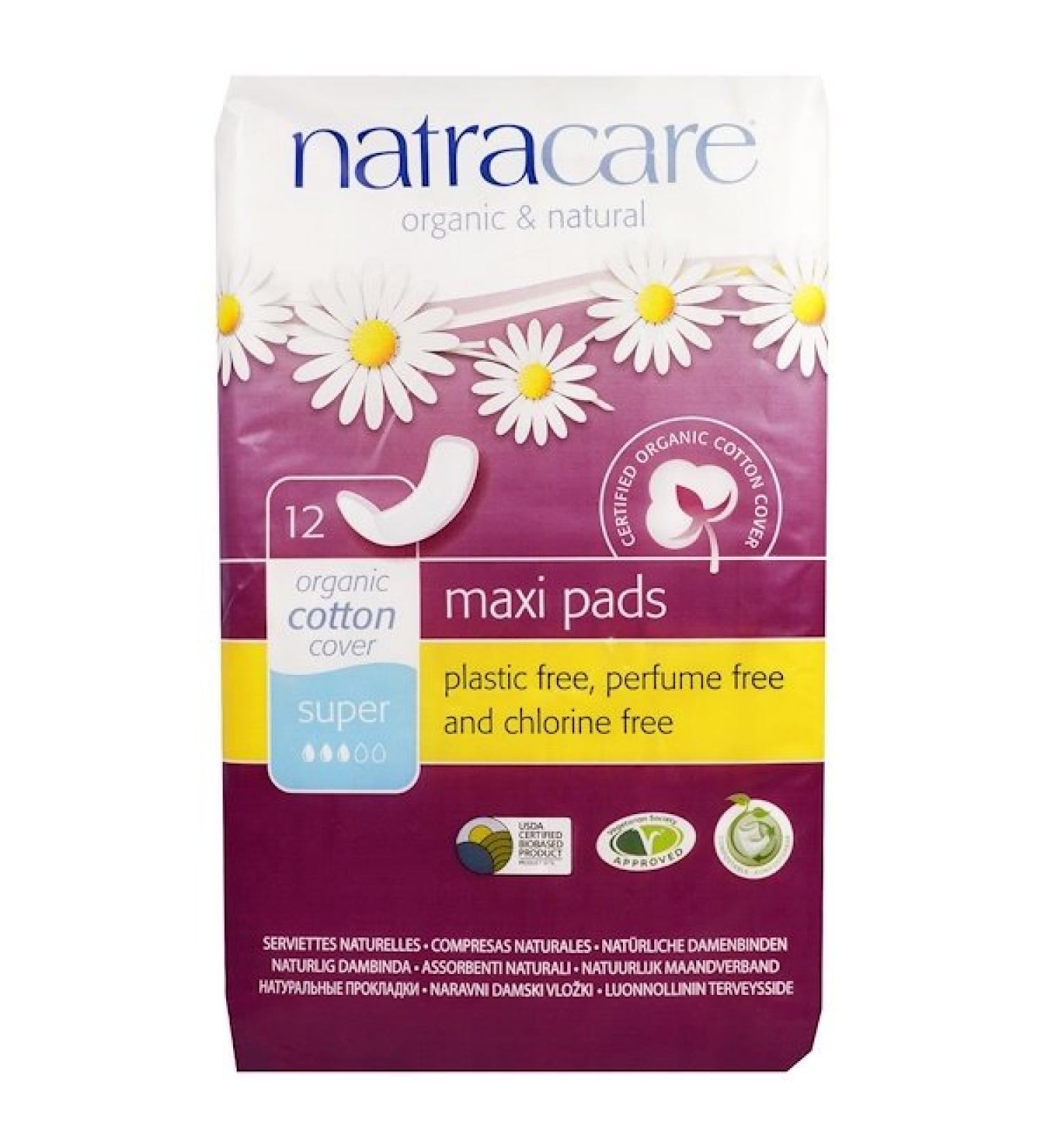 Natracare Organic & Natural Maxi Pads 12 Super Pads