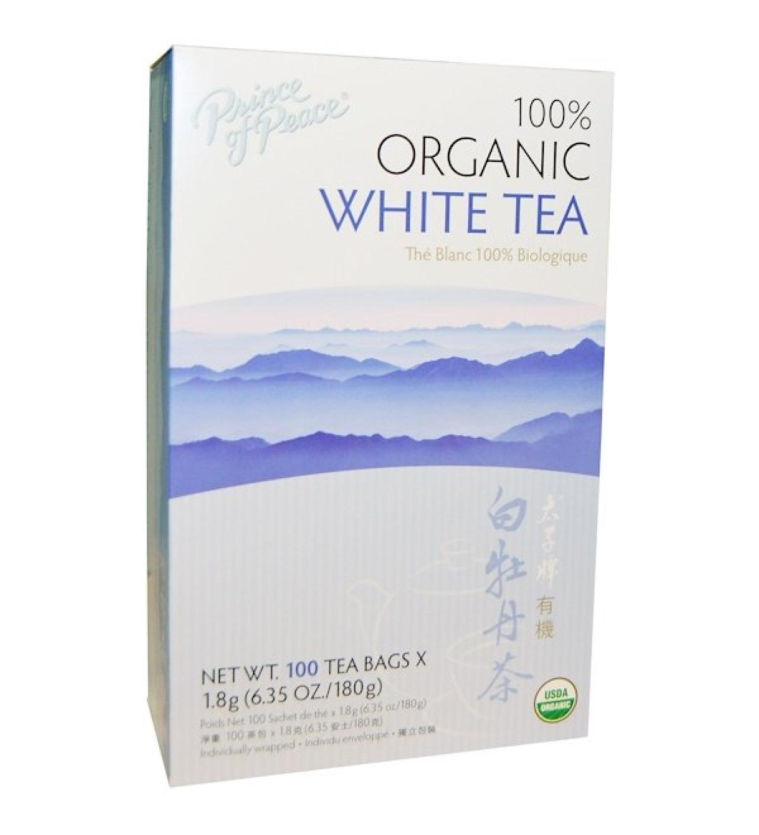Prince of Peace 100% Organic White Tea 100 Sachets 1.8 g Each