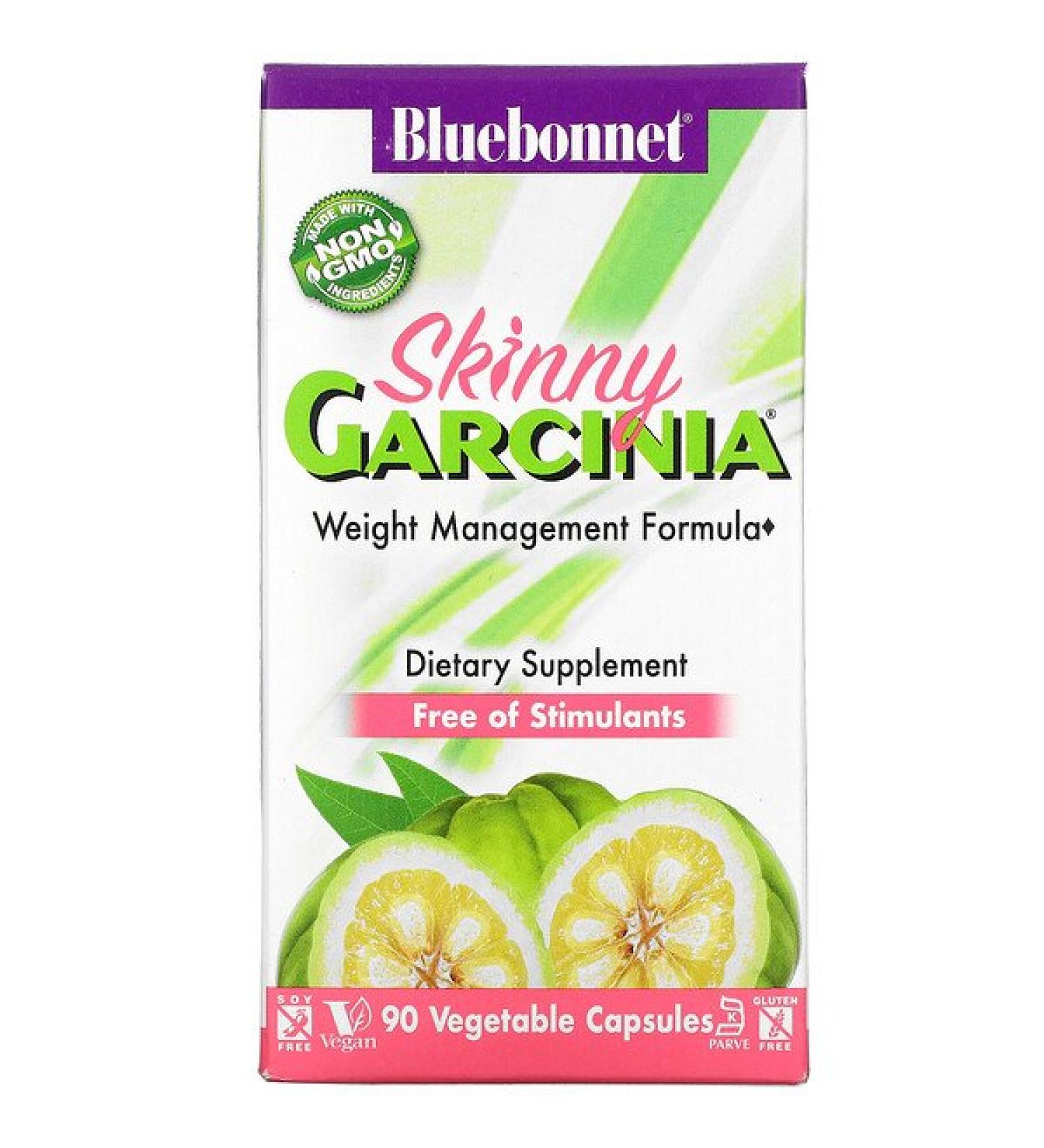 Bluebonnet Nutrition Skinny Garcinia Weight Management Formula 90 Vegetable Capsules