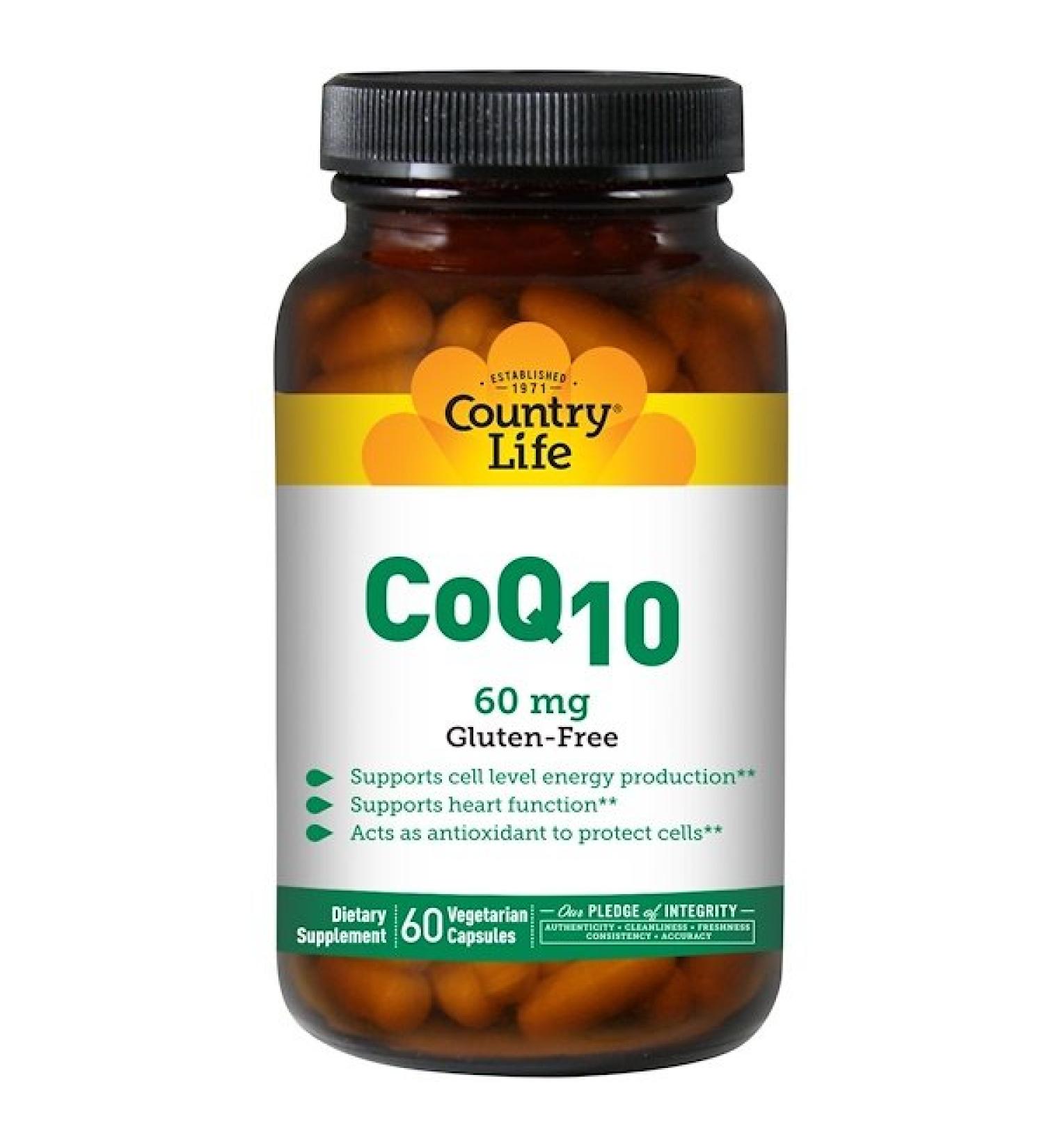 Country Life CoQ10 60 mg 60 Vegetarian Capsules