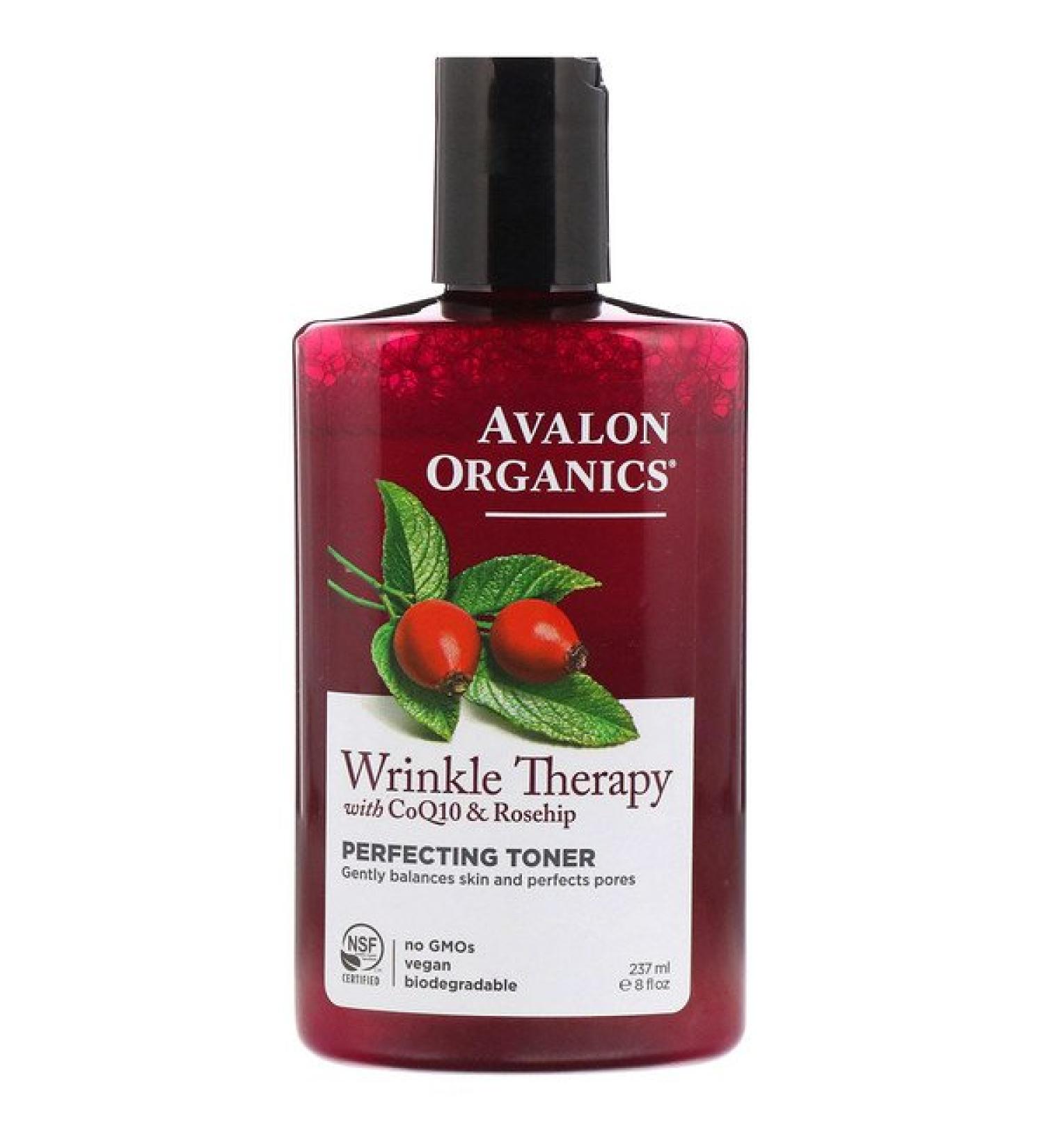 Avalon Organics Wrinkle Therapy With CoQ10 & Rosehip Perfecting Toner 8 fl oz (237 ml)