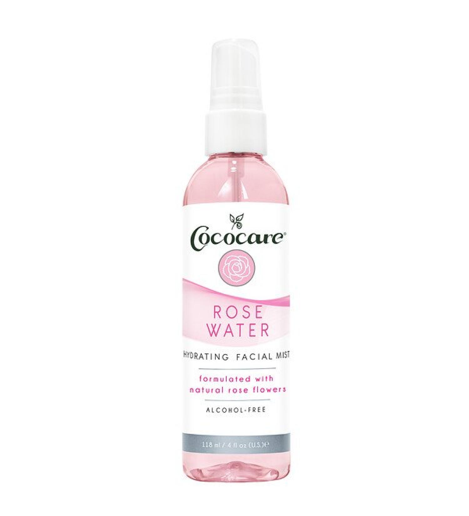 Cococare Hydrating Facial Mist Alcohol-Free Rose Water 4 fl oz (118 ml)