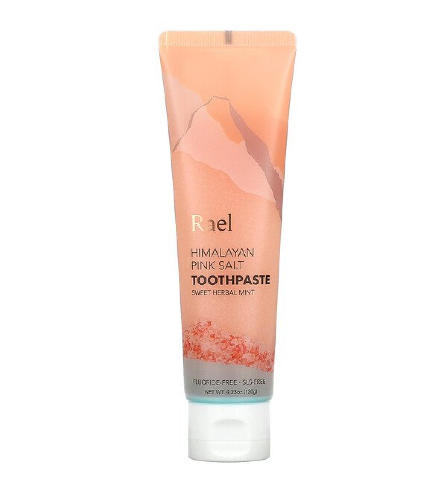 Rael Himalayan Pink Salt Toothpaste - Sweet Herbal Mint 4.23 oz (120 g) | Natural Oral Care - Buy Online on GoSupps.com