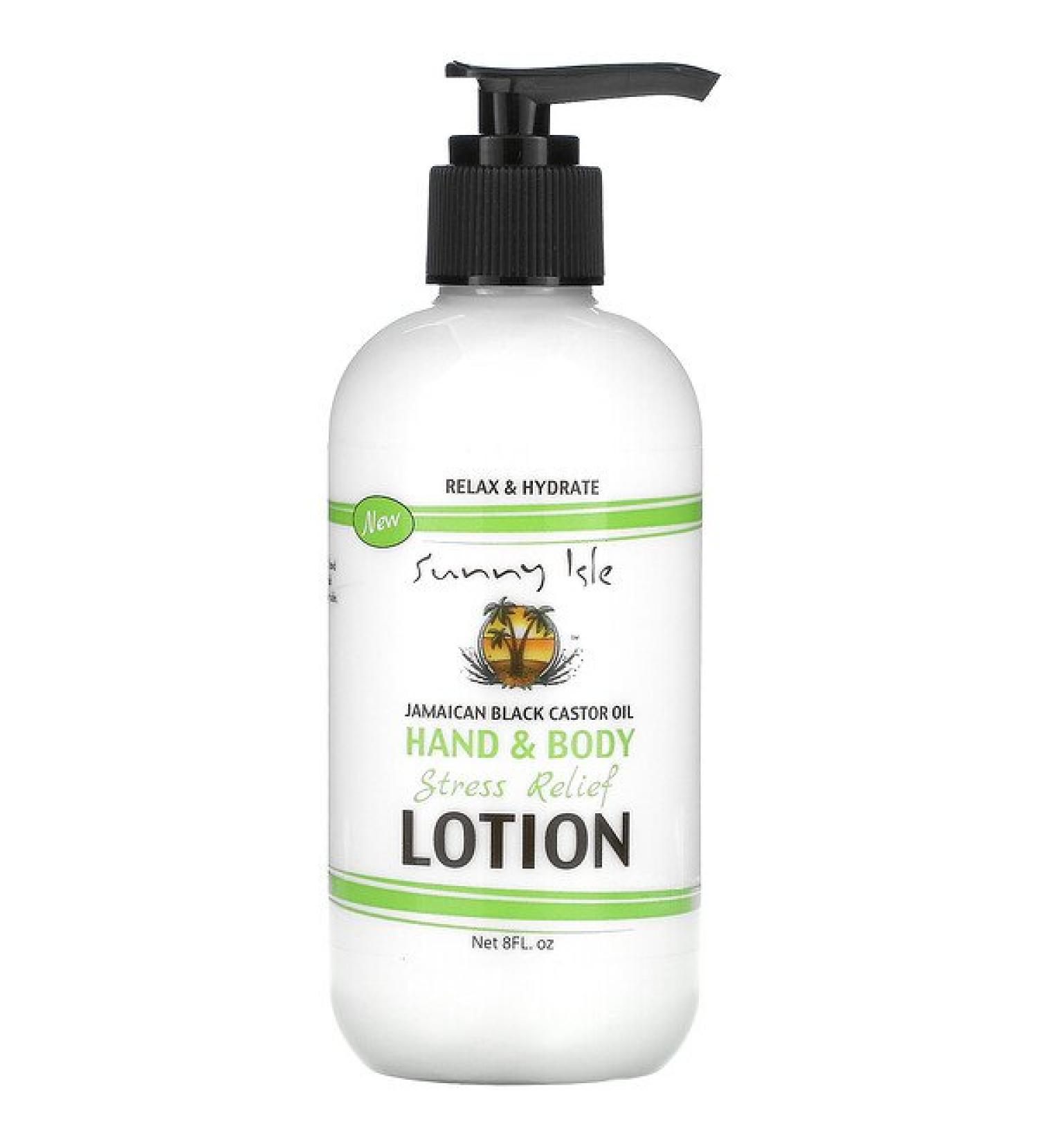 Sunny Isle Jamaican Black Castor Oil Hand & Body Stress Relief Lotion 8 fl oz