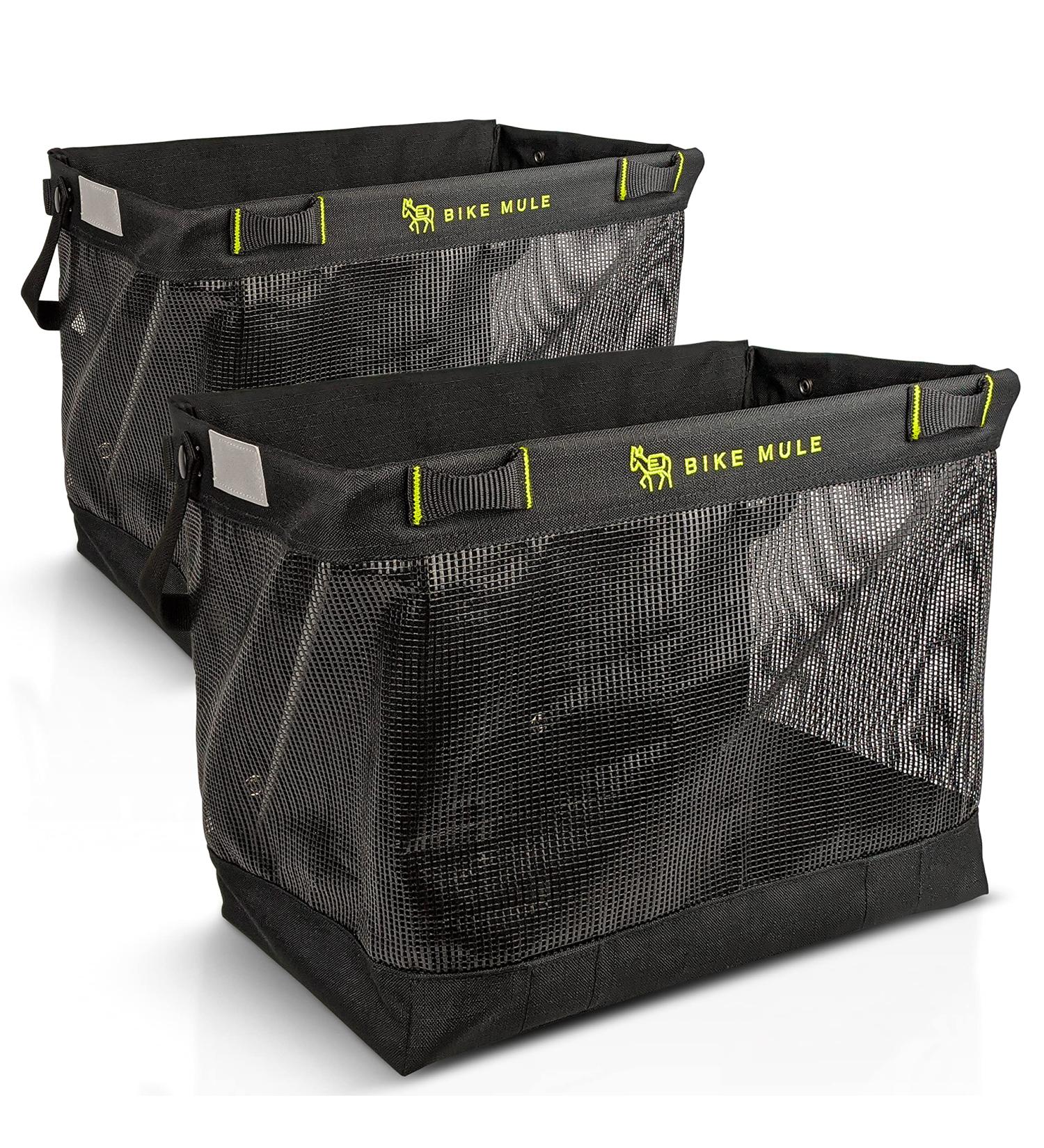 Bike Mule Grocery Pannier Bags - Ultimate Carrier Baskets for Shopping - Pair - Buy Online on GoSupps.com
