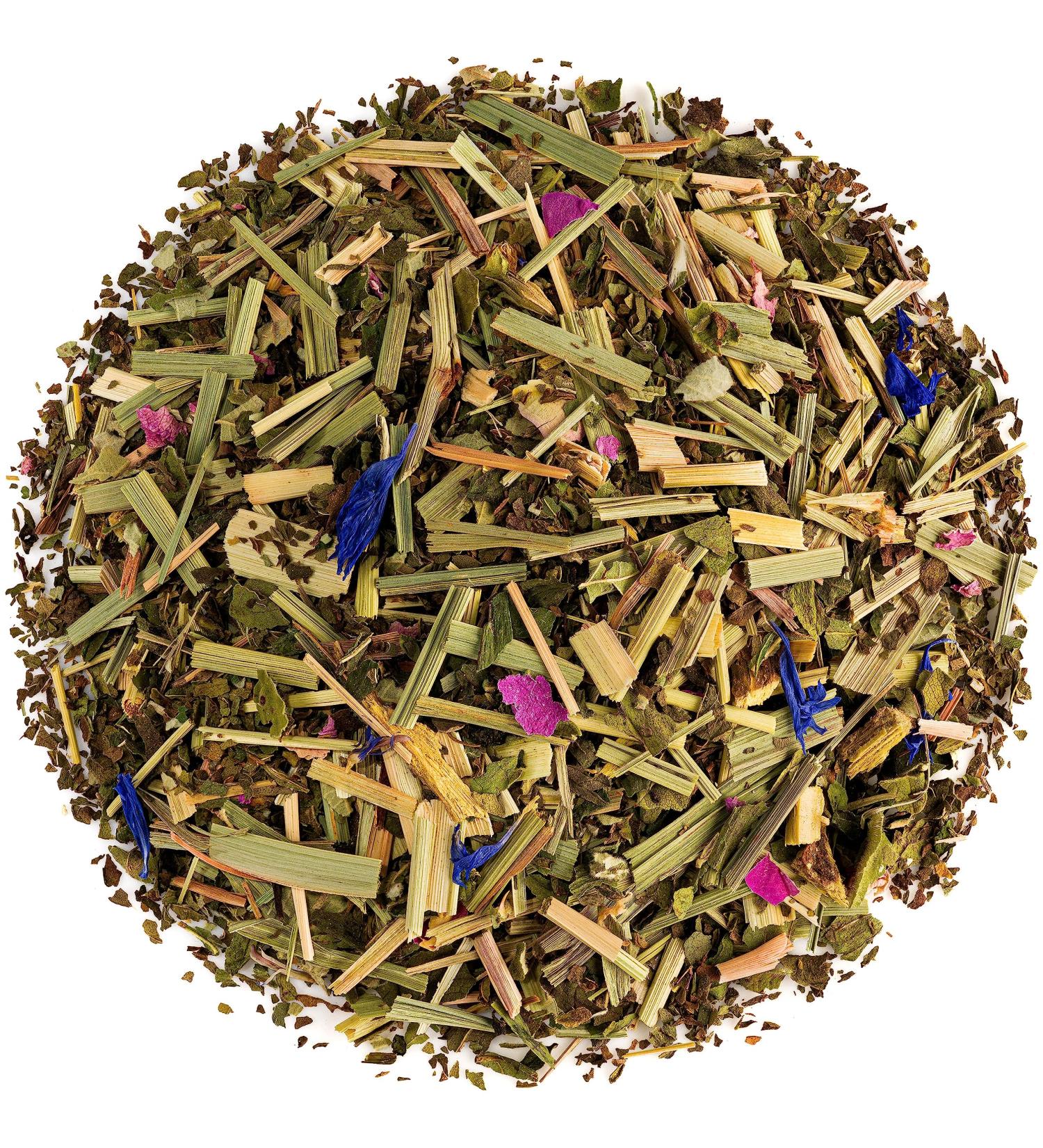 Organic Mint Lemongrass Herbal Tea - Loose Leaf Peppermint Blend with Spices - 200g Pack - Buy Online on GoSupps.com