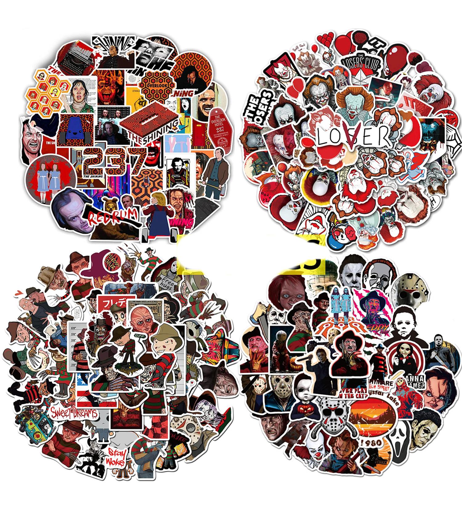 Kilmila Thriller Horror Movie Stickers - Halloween Themed 200pcs for Kids Teens, Laptop, Phone, Skateboard - Terror Horror Movie Gifts - Buy Online on GoSupps.com